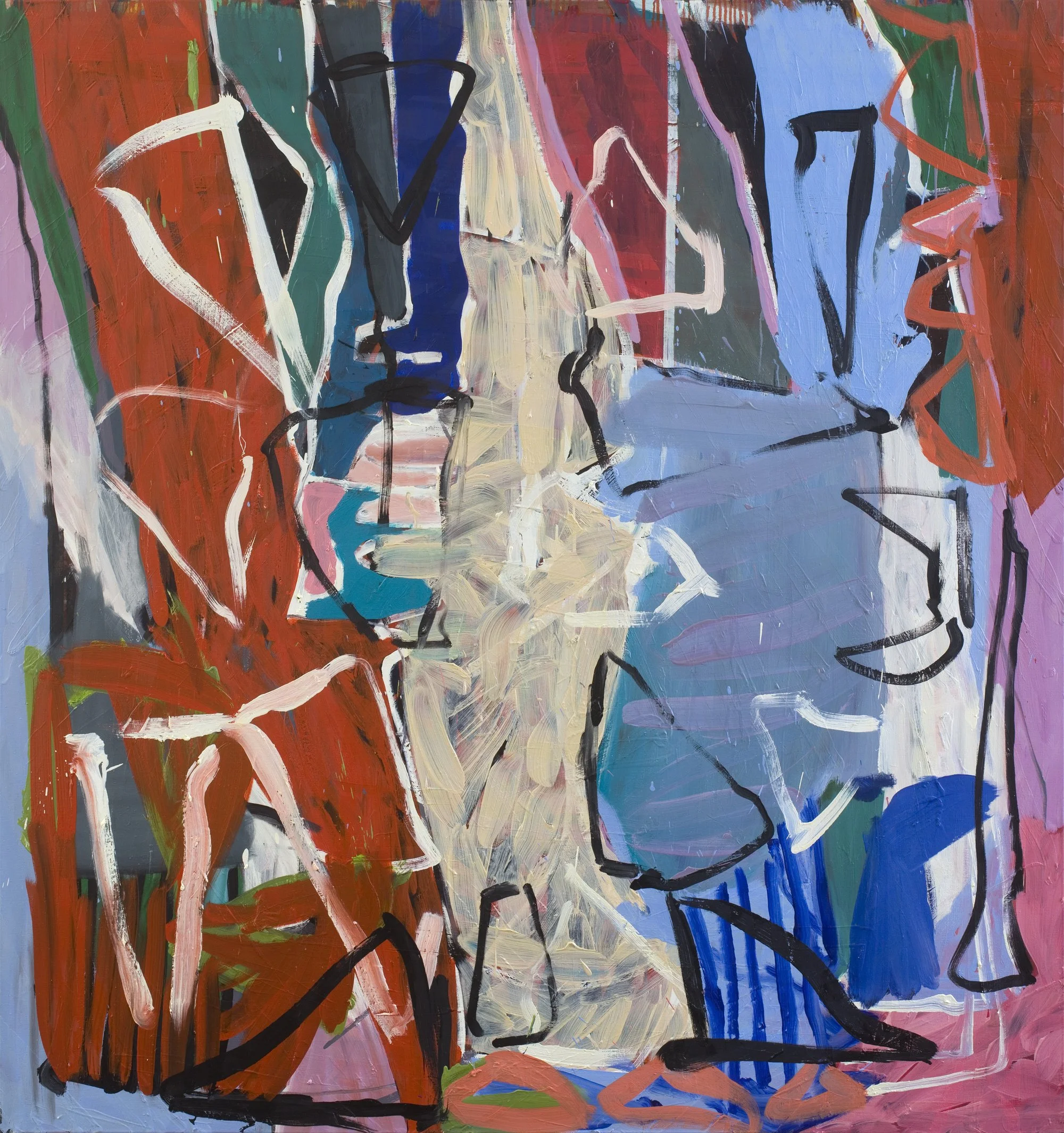 Smoke, Oil on linen, 175x165cms, 2019.