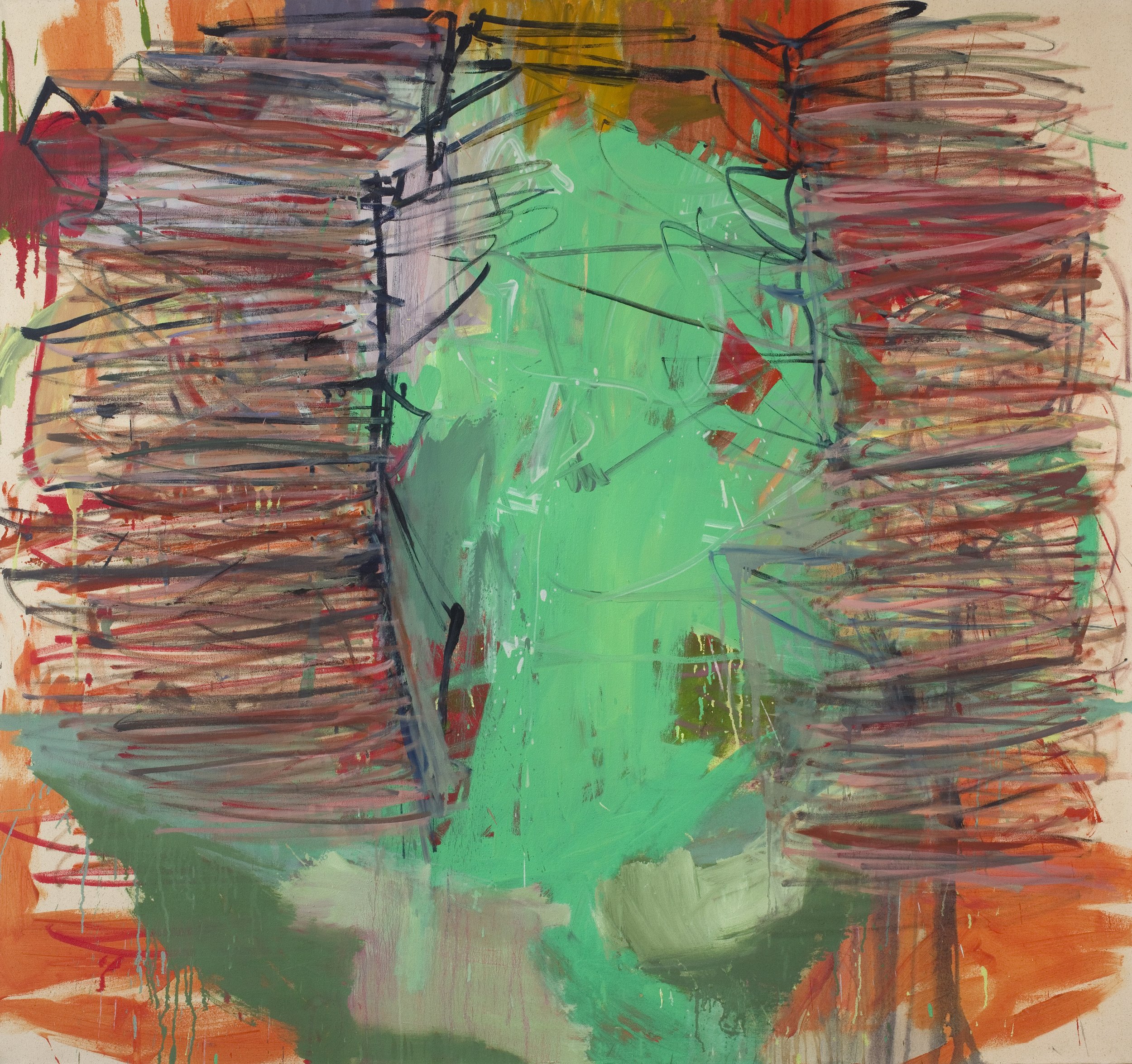 Flank, 170x180cms, Oil and acrylic on canvas, 2023.