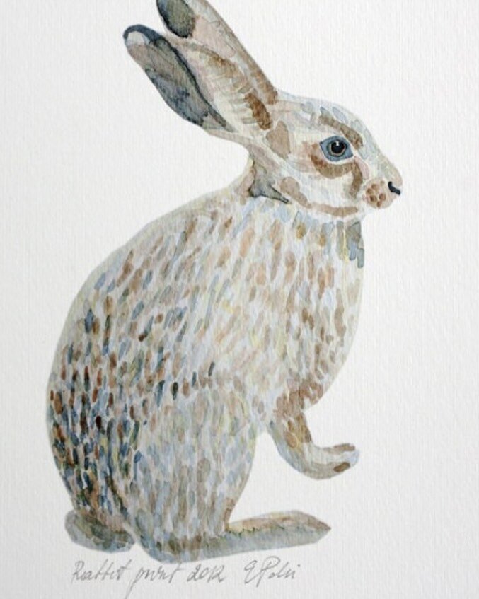 Happy Tuesday- 12x8&quot; Rabbit art print I have drawn a while ago, as Easter weekend is here shortly, sending some bunny love. - The sizes are:
8.3x5.9 inches (21x15 cm), A5, with little border and 
11.7x8.3 inches (29.7x21 cm), A4.
This is a digit