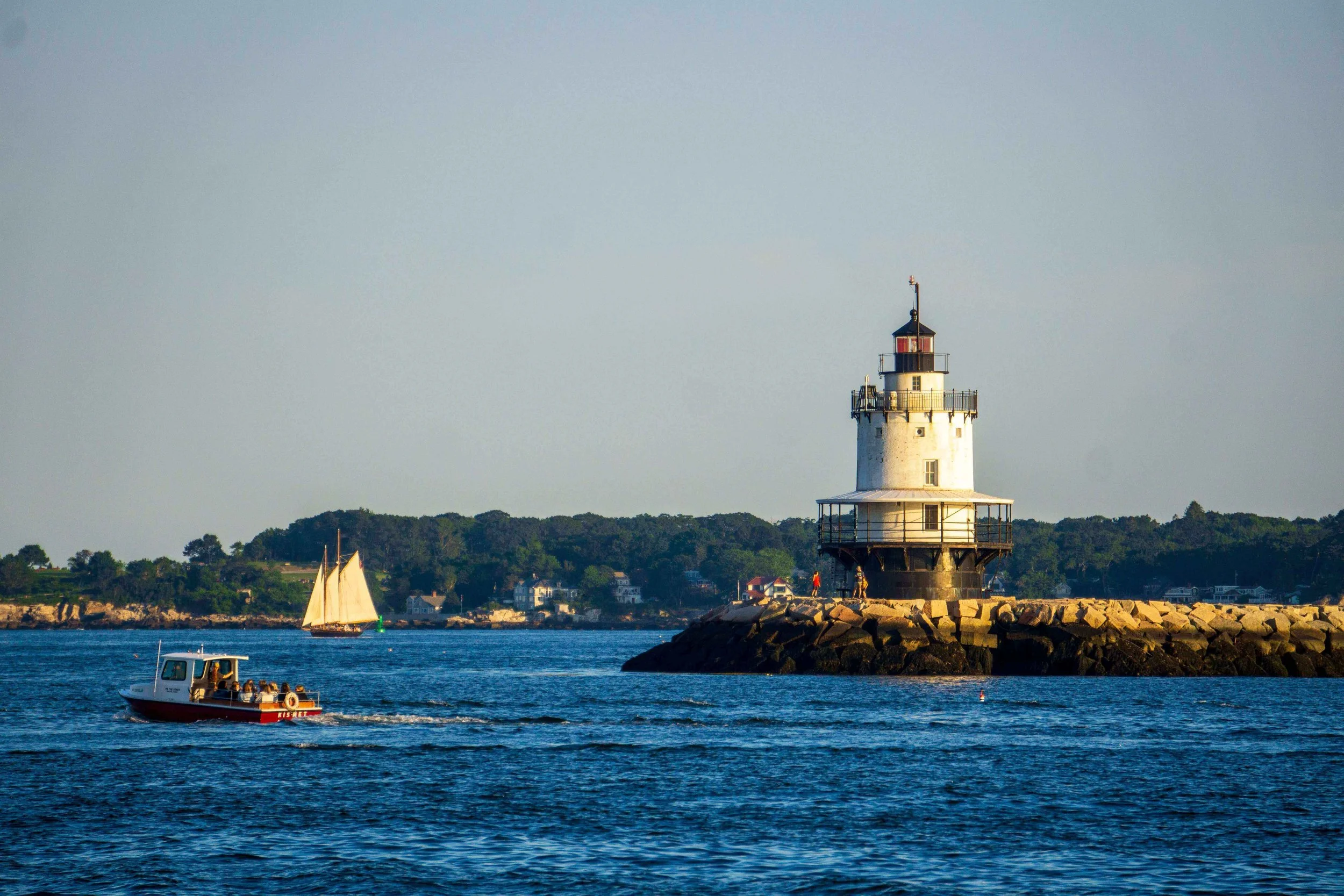 Whaleback Lighthouse Near Kittery Maine