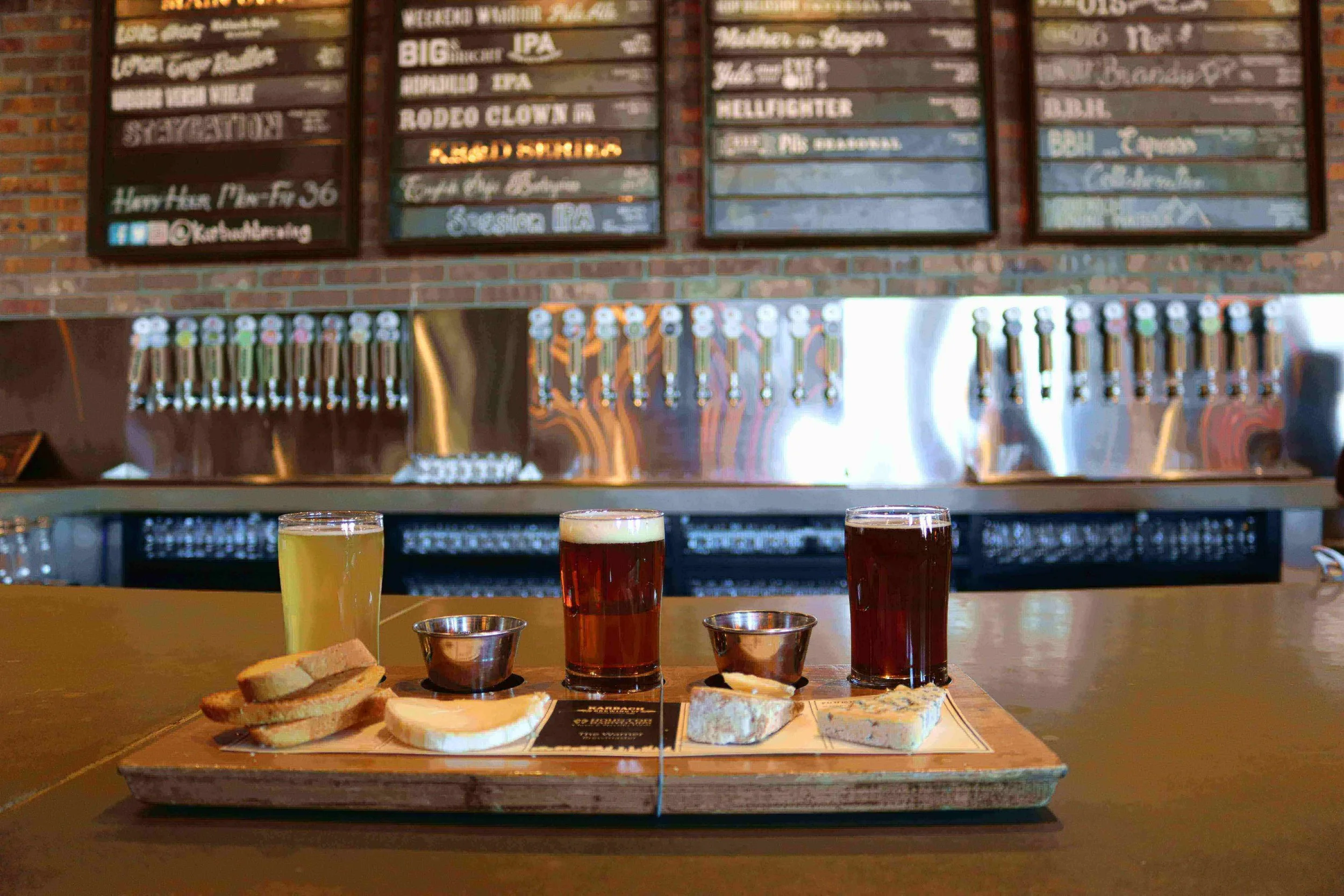 Beer tasting at Brewery in Kittery, Maine