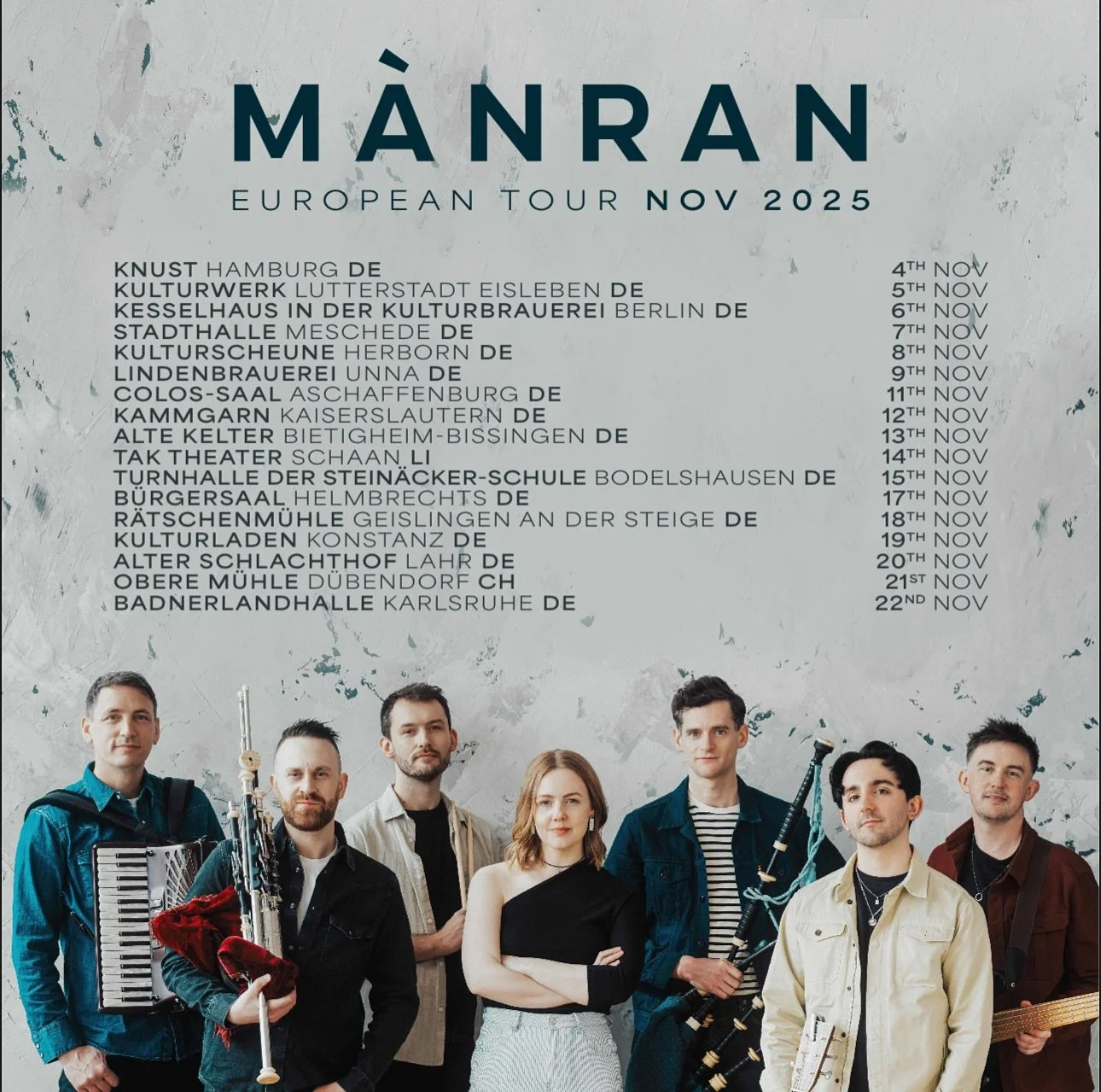 We can&rsquo;t wait to play Germany, Liechtenstein, and Switzerland this November 🇩🇪 🇱🇮🇨🇭Tickets are flying! It&rsquo;s going to be a blast. Get yours now and we&rsquo;ll see you out there.

🏴󠁧󠁢󠁳󠁣󠁴󠁿🤘🏻