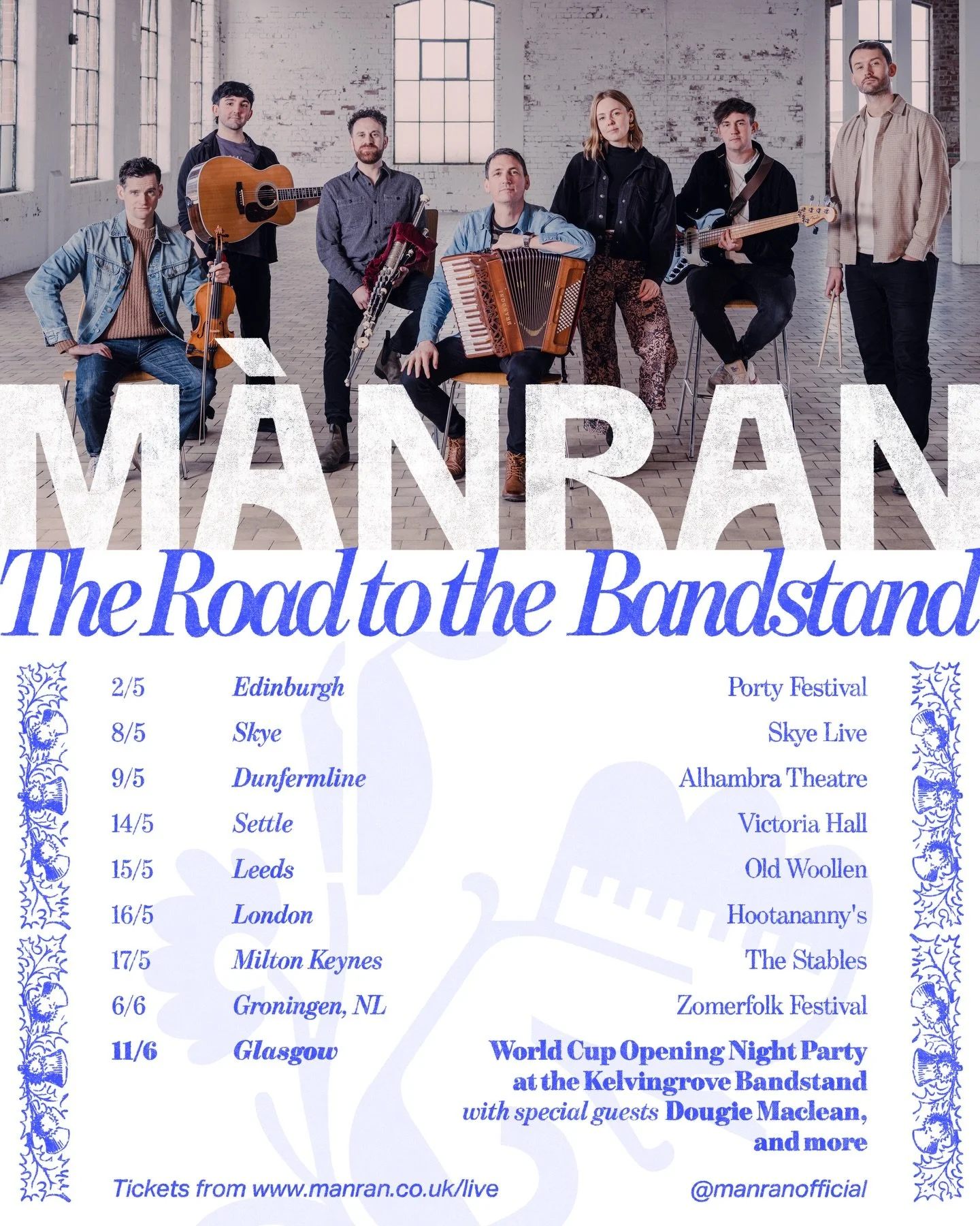 We're warming up for our Kelvingrove Bandstand show with a few friendlies. Catch us on tour all through May! All tickets on sale now. We can't wait to see you. 

🏴󠁧󠁢󠁳󠁣󠁴󠁿 &hearts;️

#ScottishMusic #FolkMusic #TradMusic