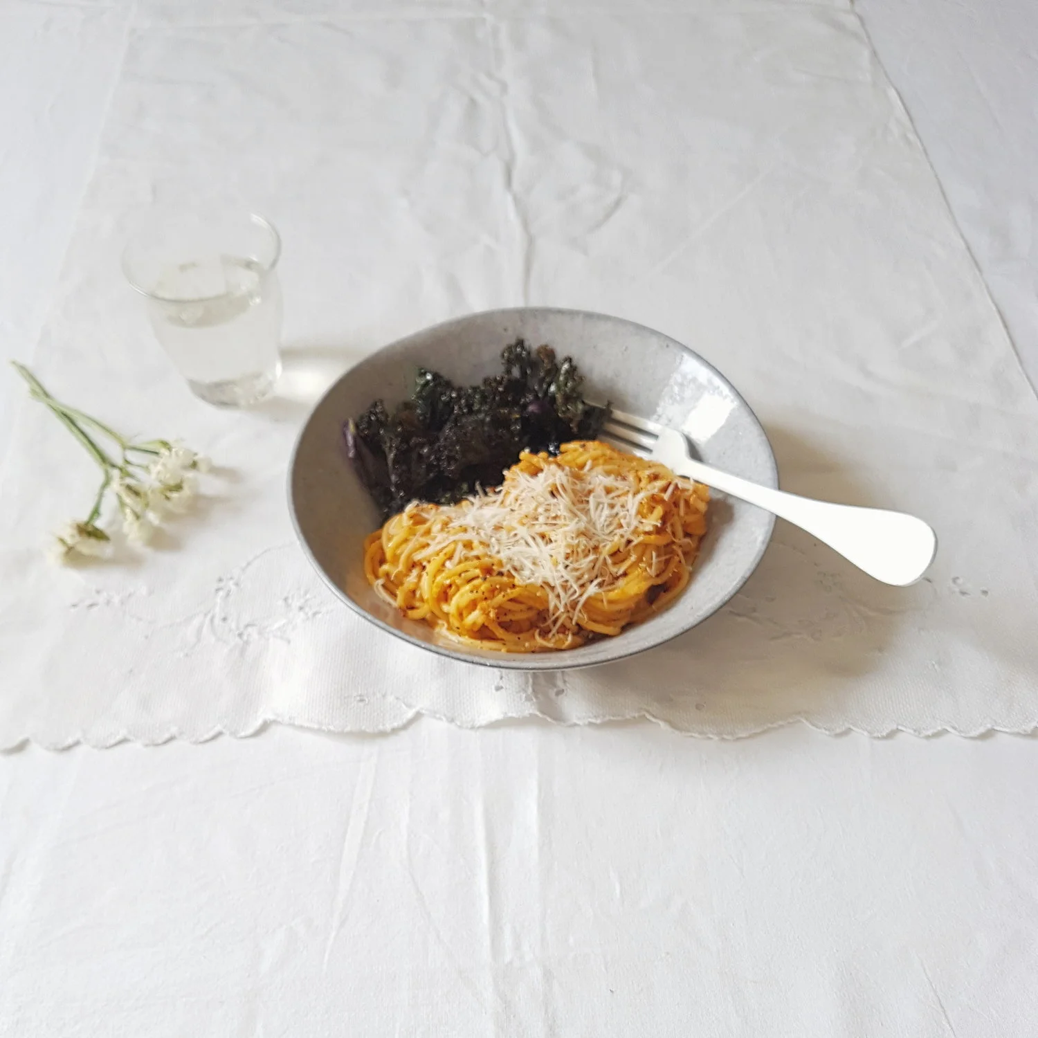 BUTTERNUT SQUASH + SUN-DRIED TOMATO SPAGHETTI