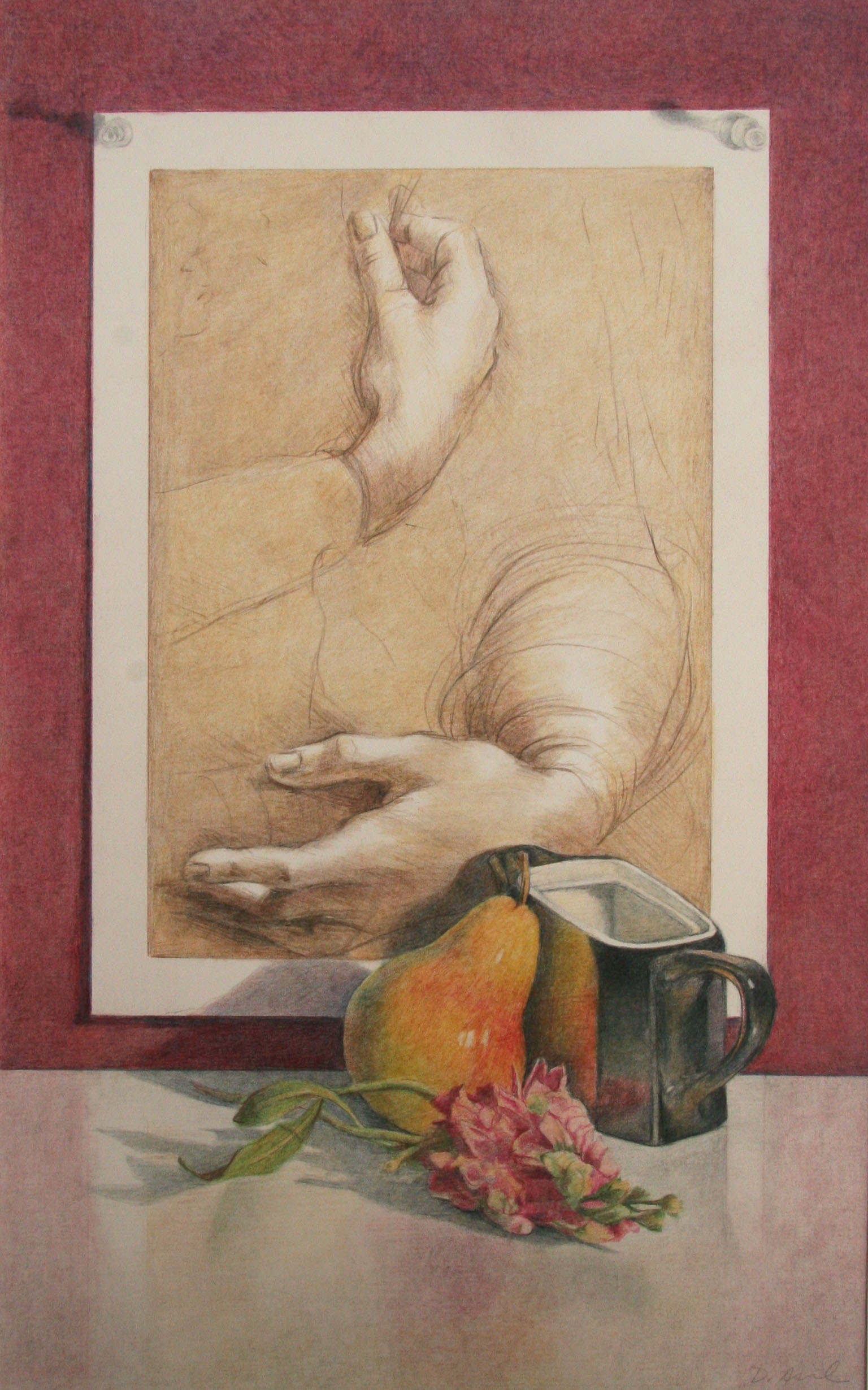 Leonardo's Hands with Black Vase