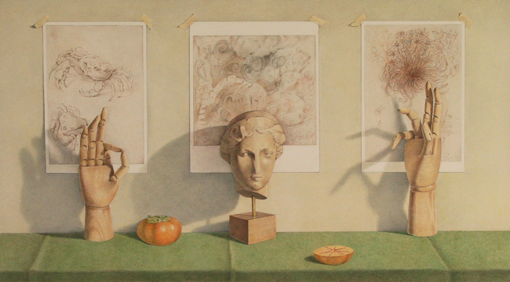 Leonardo Triptych with Persimmons
