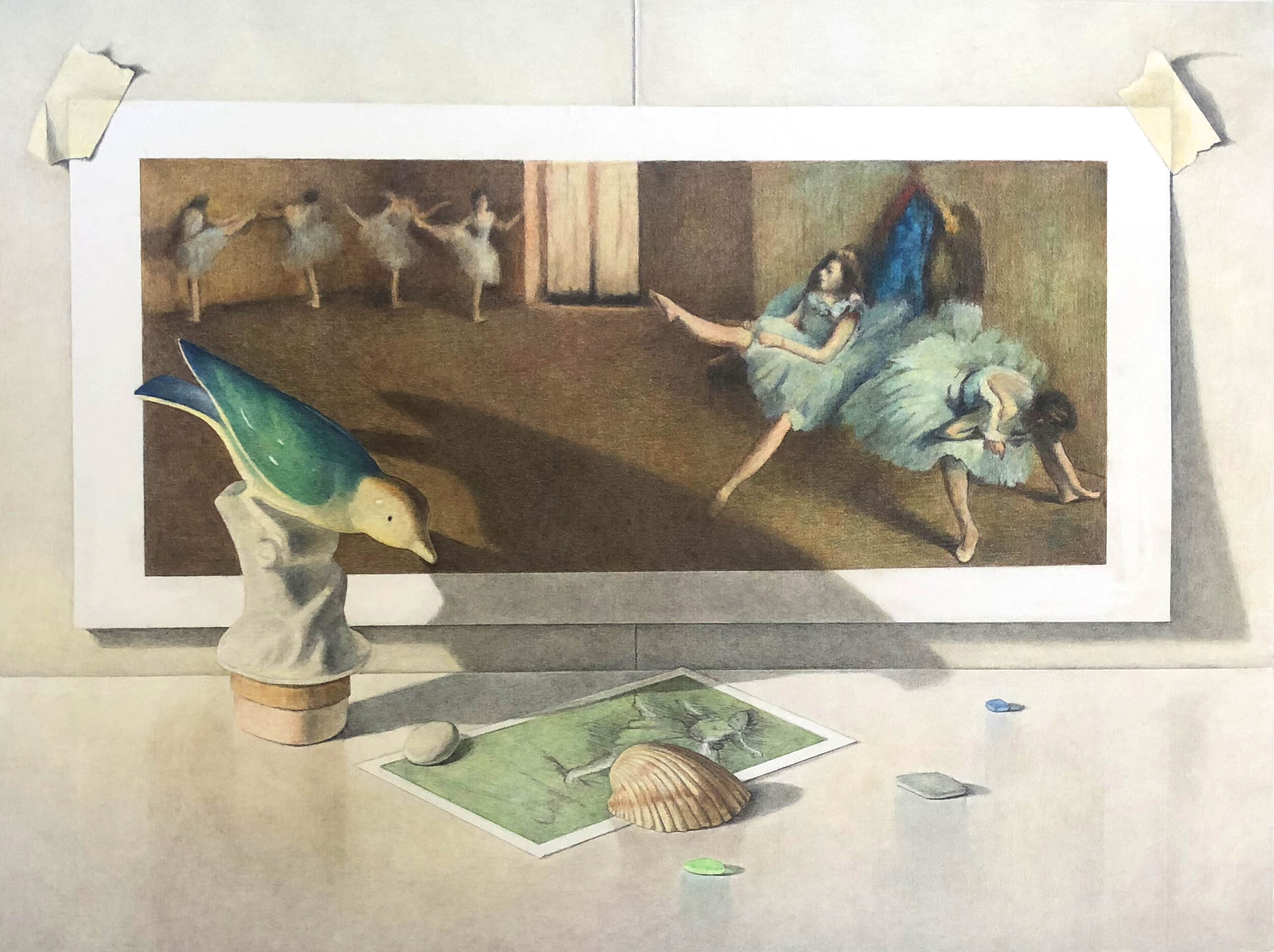  Ceramic Bird with Degas (SOLD)