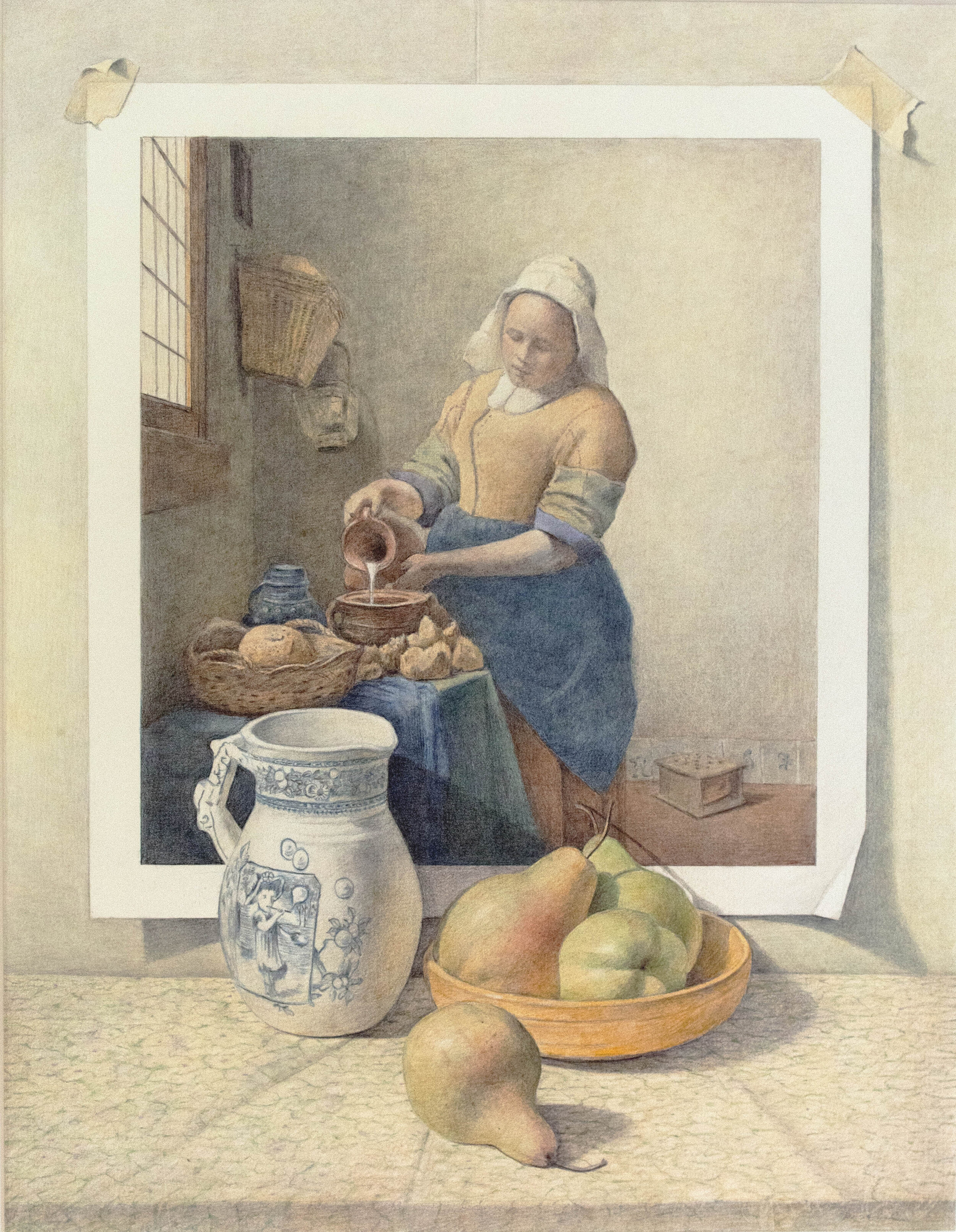 Pitcher and Fruit with Vermeer (SOLD)