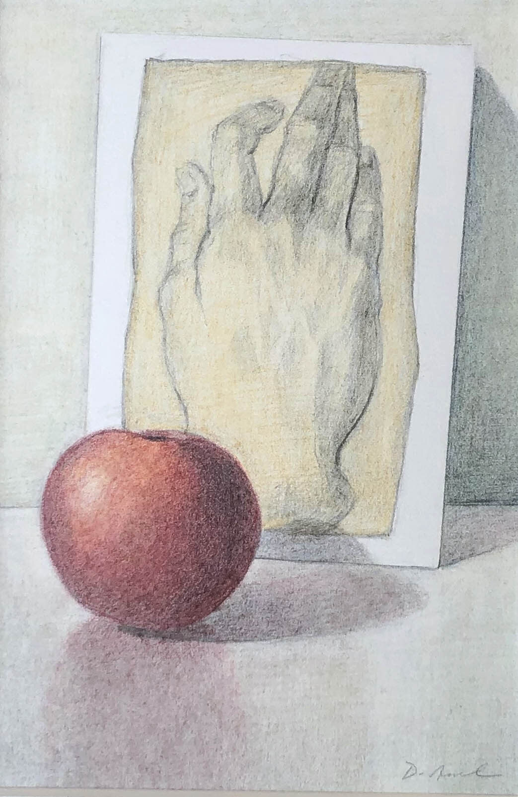 Plum with Renaissance Hand Drawing (SOLD)