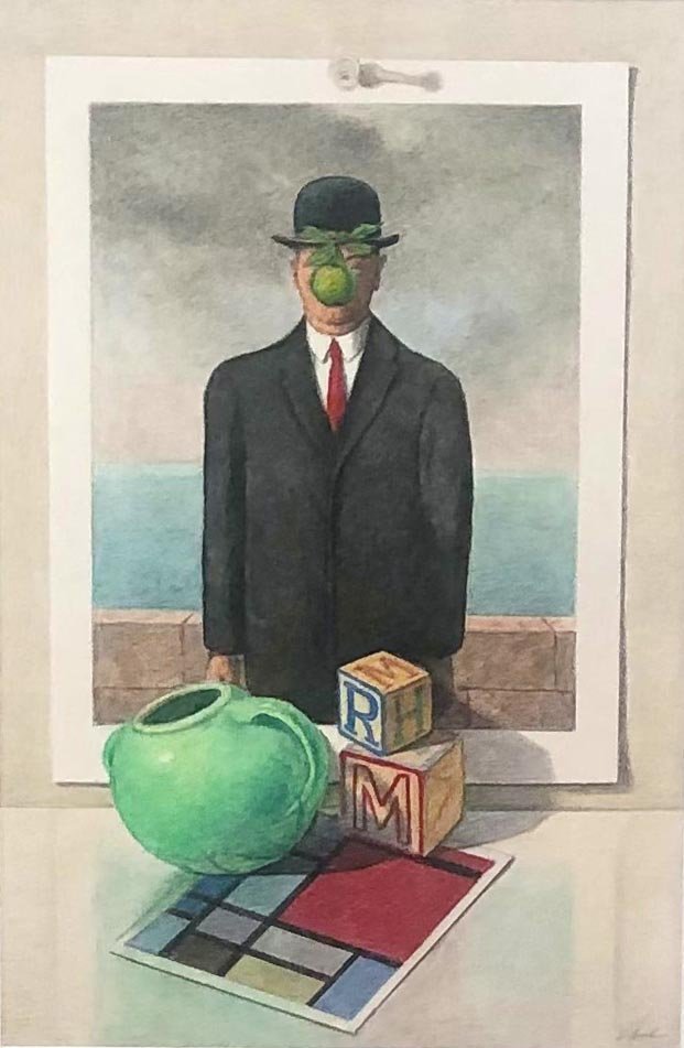Vase and Blocks with Magritte
