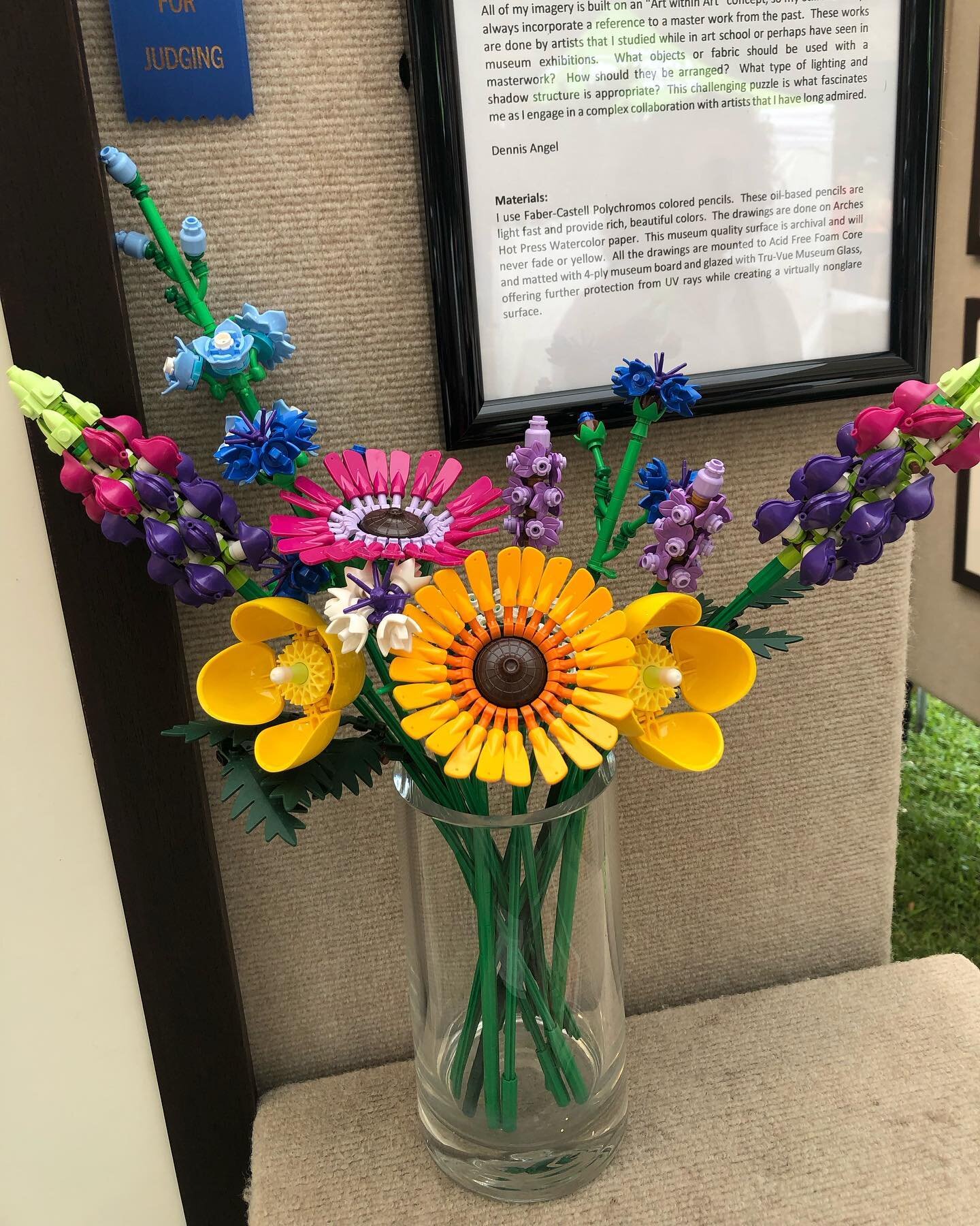 Interesting part of the process has been assembling these complex Lego flower arrangements and the incorporating them in my stall life set ups. The building process that&rsquo;s involved in the legos informs my drawings