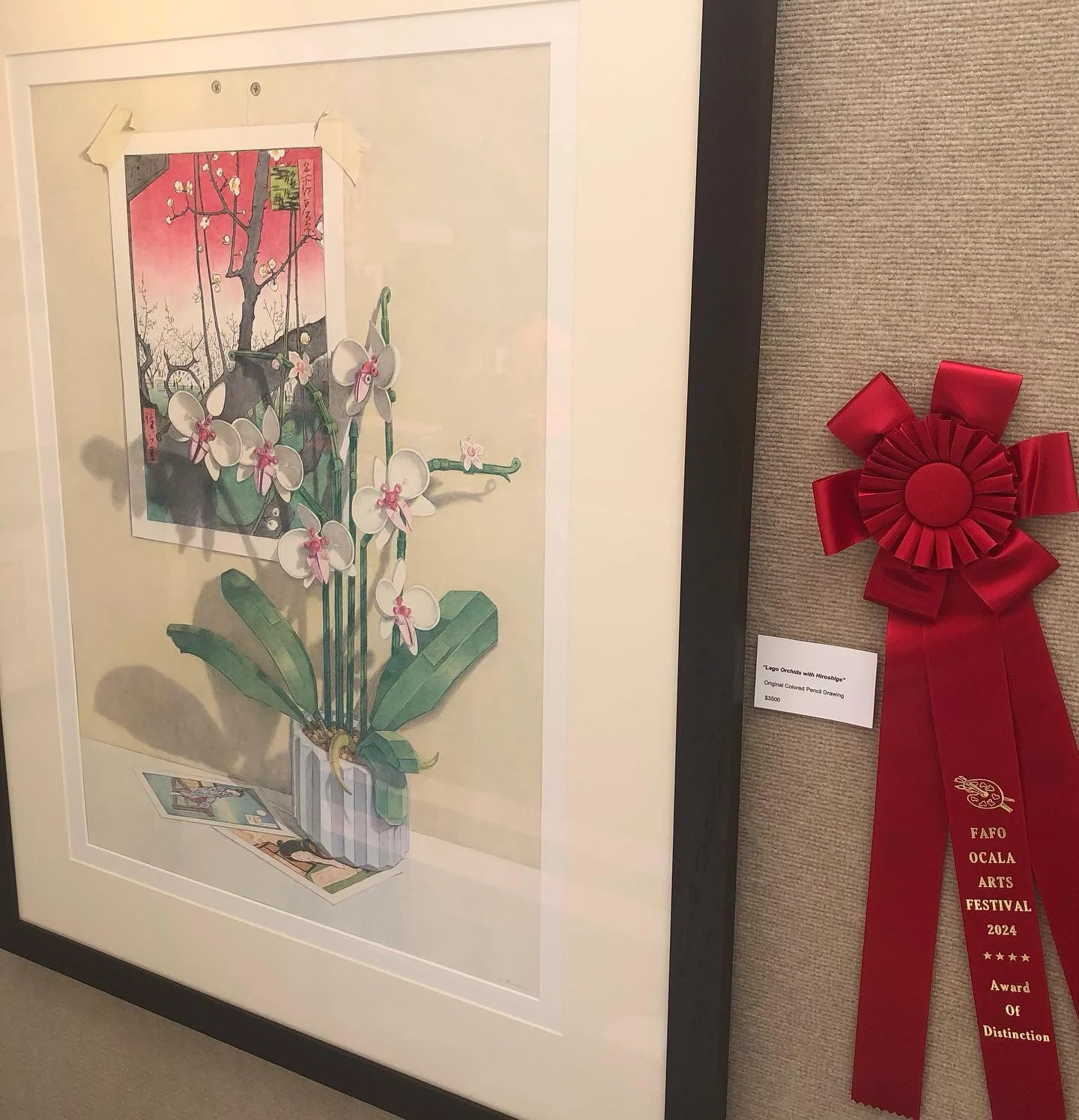 Many thanks to this year&rsquo;s judges for the Award of Distinction at the Ocala Art Festival. Great show, beautiful weather, continues Sunday til 5:00
#ocalaartfestival #coloredpencil