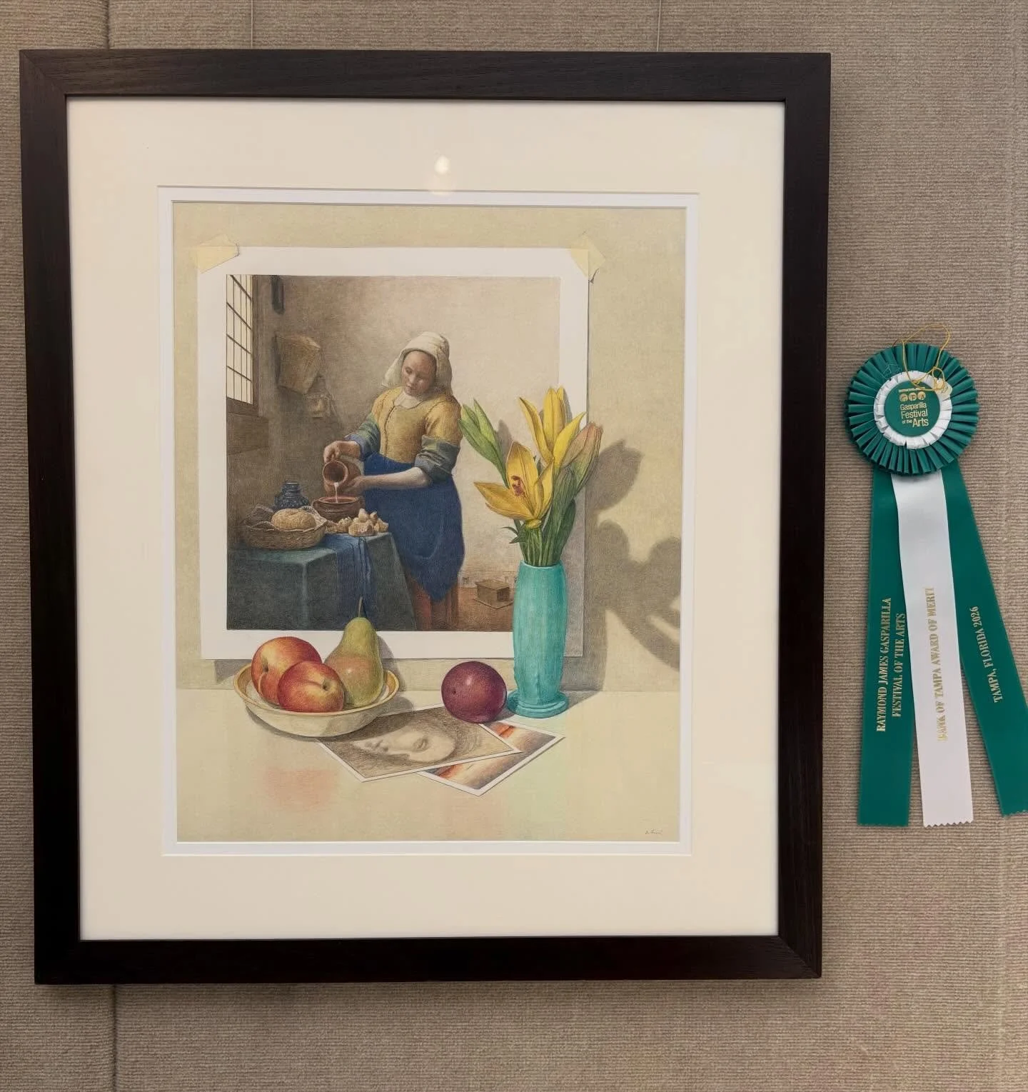 So honored to receive an Award of Merit at the Gasparilla Art Festival in Tampa!  Wonderful show, spectacular weather.  Festival continues today until 5:00. Booth #806