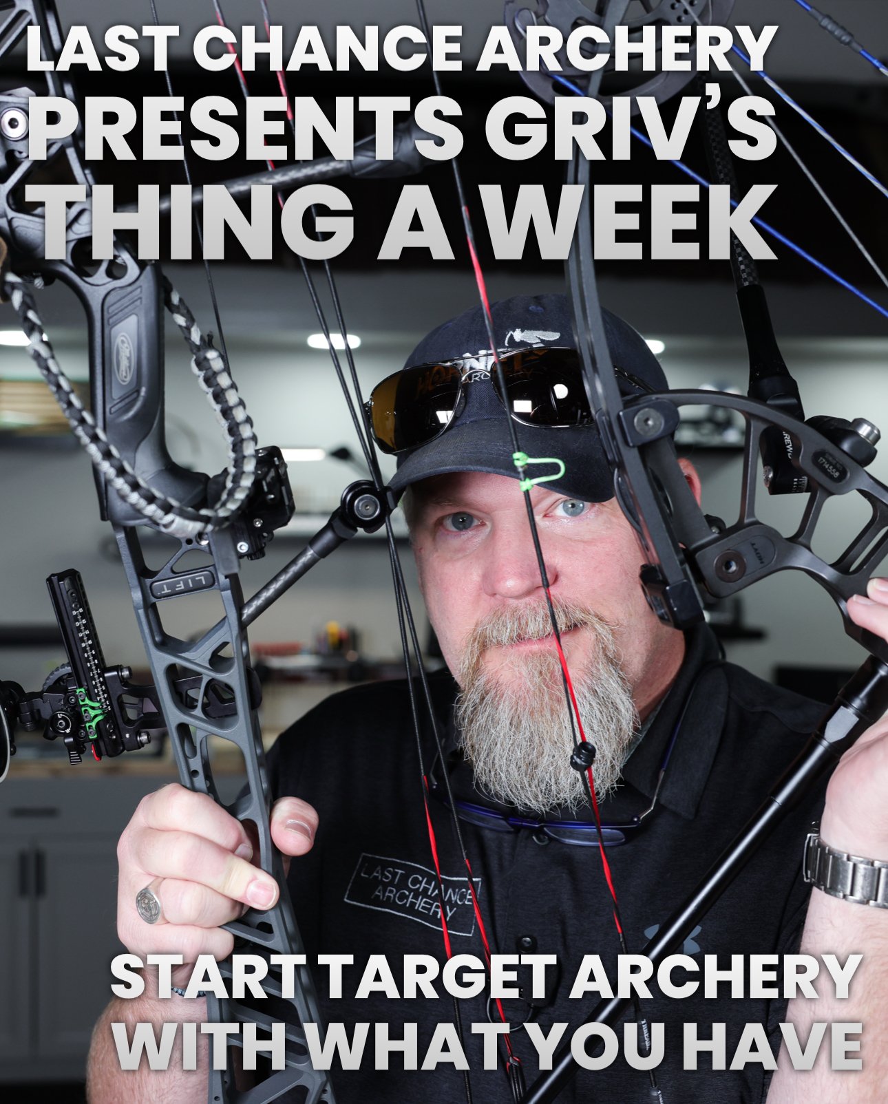 Join GRIV for another Thing A Week. In next week's episode, GRIV will explain how to use your hunting bow for target archery. Learn how to slowly upgrade and get into target archery without buying all new gear! Join us on YouTube every Wednesday at 4