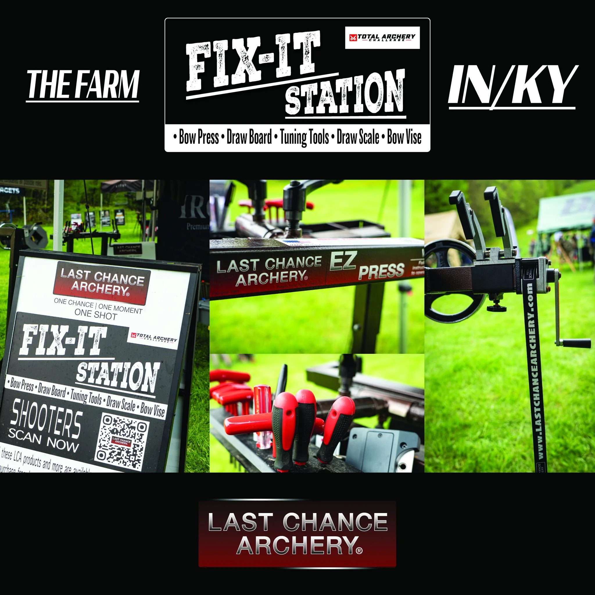 If you're attending the TAC event this weekend in Indiana at the farm, be sure to visit the LCA Fix-It Station for any last-minute tuning. Using the station is free for all archers attending the event! Buy LCA gear on site from @lancasterarchery.
π―