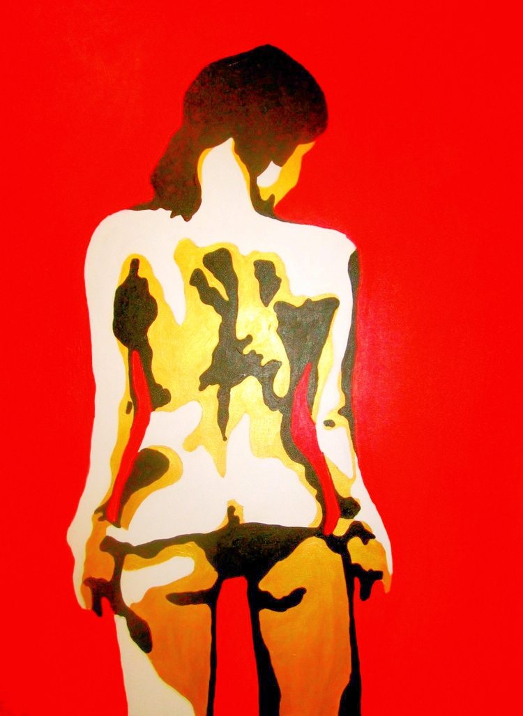 "Down" 48X36 IN Acrylic on Canvas SOLD