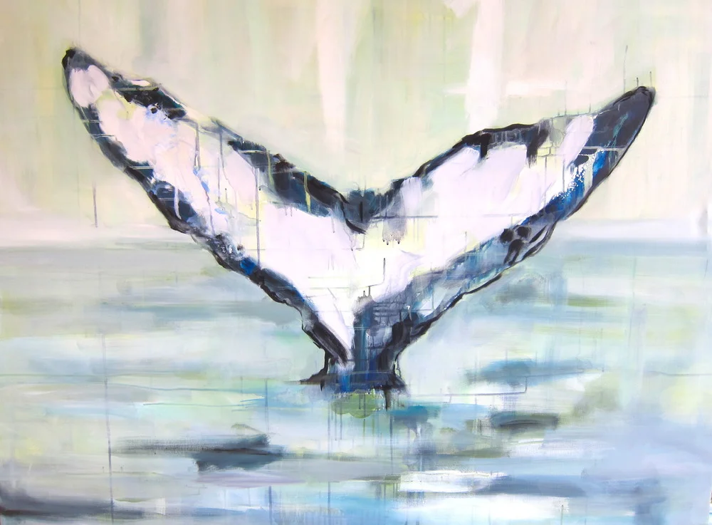 "Whale" 52X52 IN Acrylic & Oil on Canvas SOLD