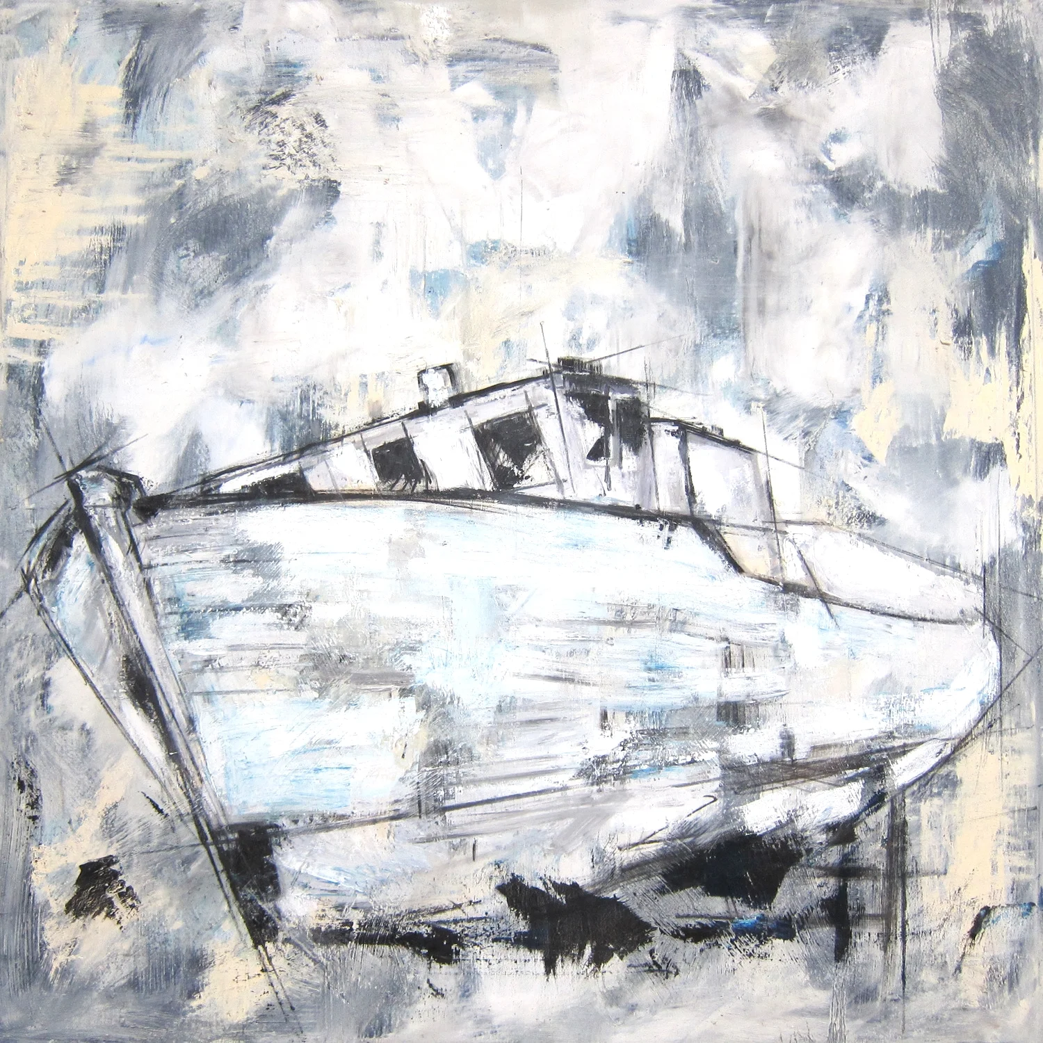 "Ghost Ship" 48X48 IN Oil on Canvas FOR SALE $6,000