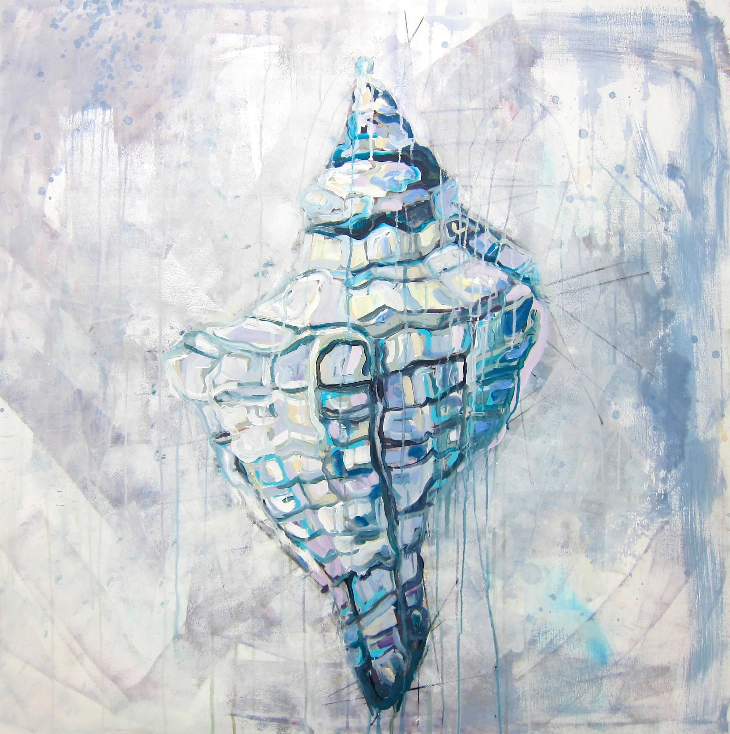 "Delicate Surf" 42X42 IN Acrylic on Canvas SOLD