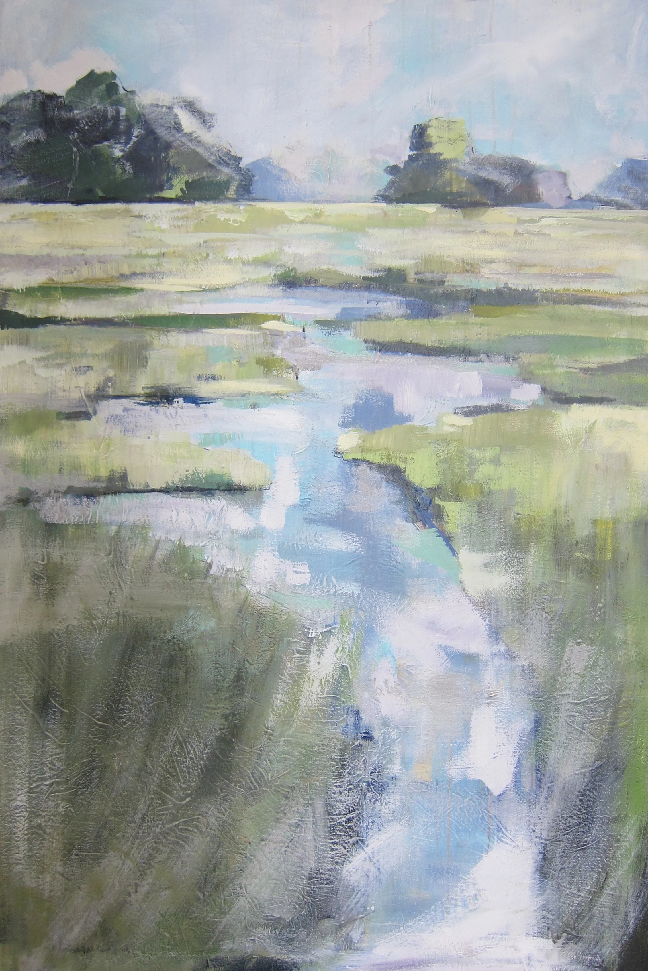 "Mint Marsh" 54X36 IN Acrylic on Canvas SOLD