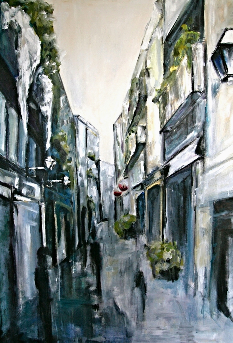 "El Born, Barcelona" 40X30 IN Acrylic on Canvas SOLD