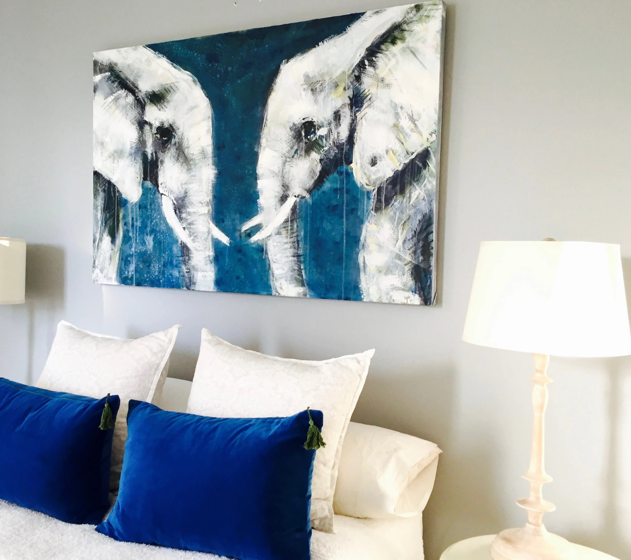 "Coral Moon" 36X54 IN Acrylic & Oil on Canvas $6,000
