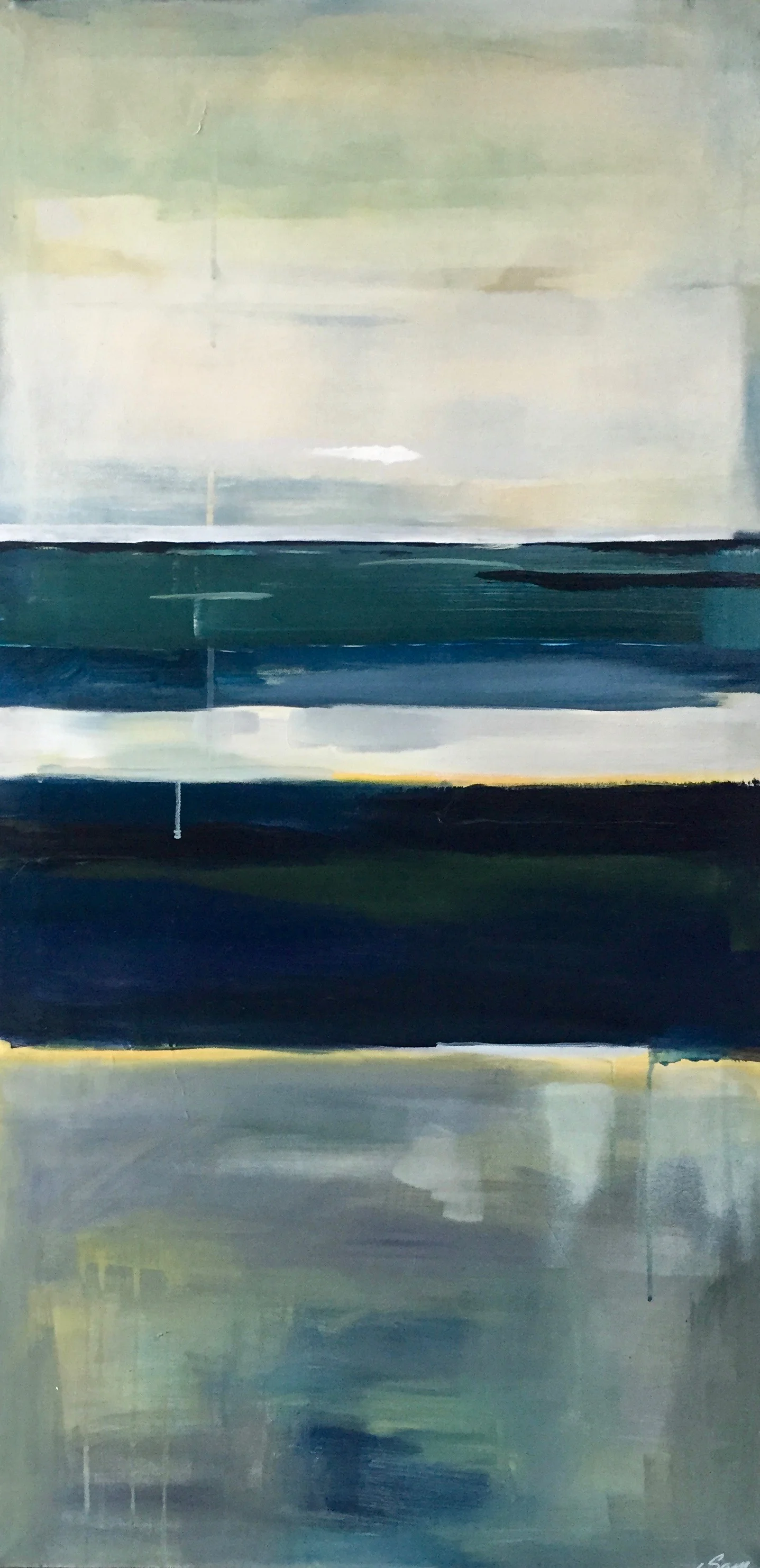 "Tide Lines" 48X24 IN Acrylic on Canvas SOLD