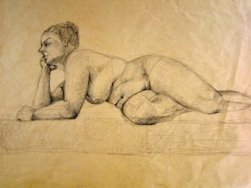 "Thoughts" 48X48 IN Charcoal on Paper