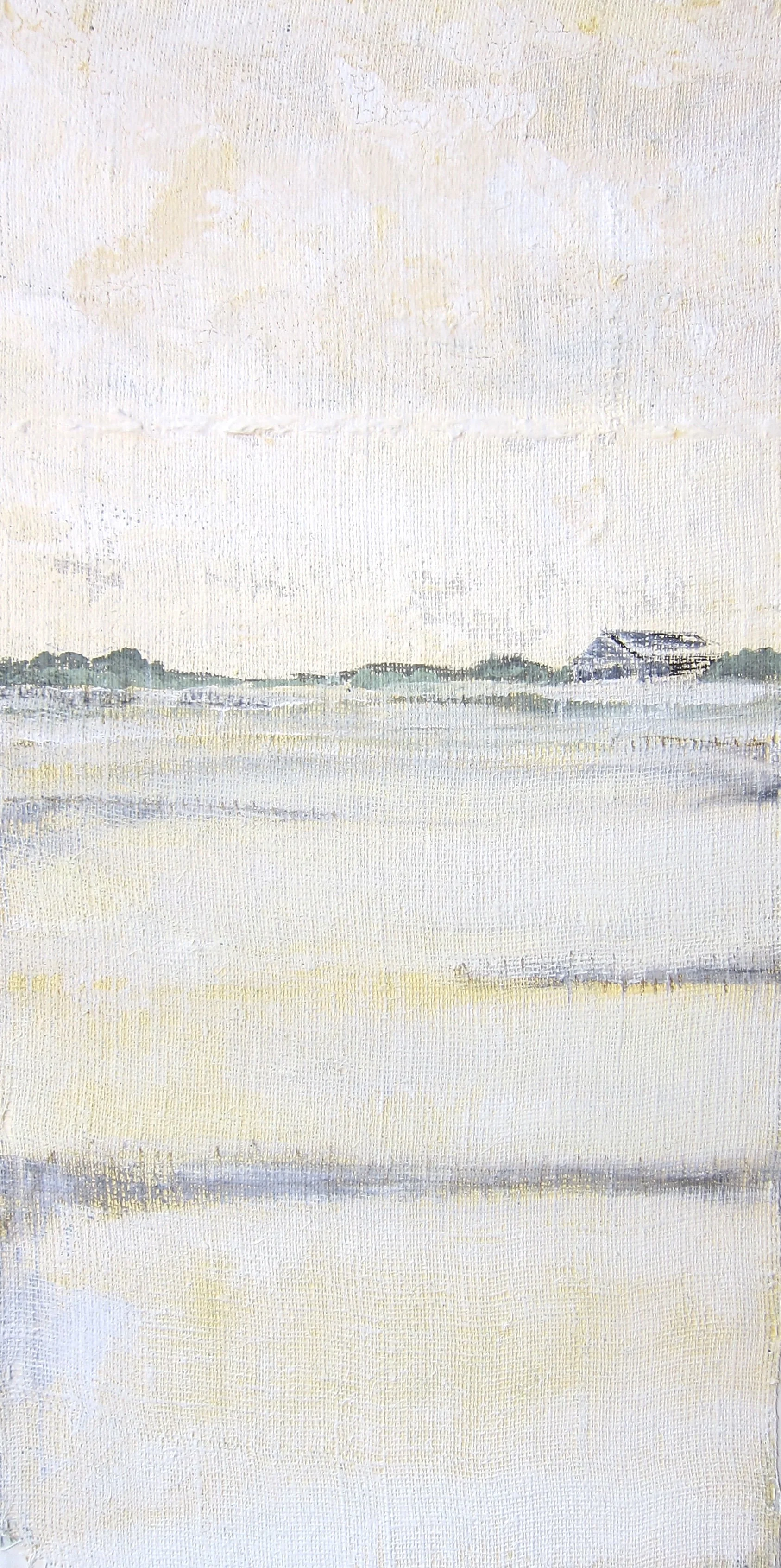 "Burlap Barn" 60X24 IN Oil on Burlap on Canvas FOR SALE $2,200