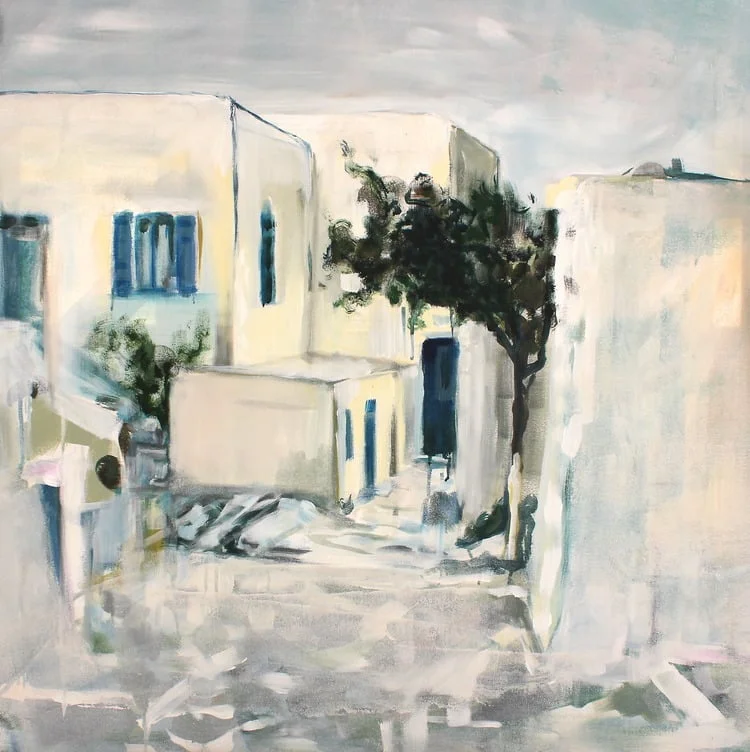 “Paros, Greece” 36X36 IN Acrylic & Oil on Canvas SOLD