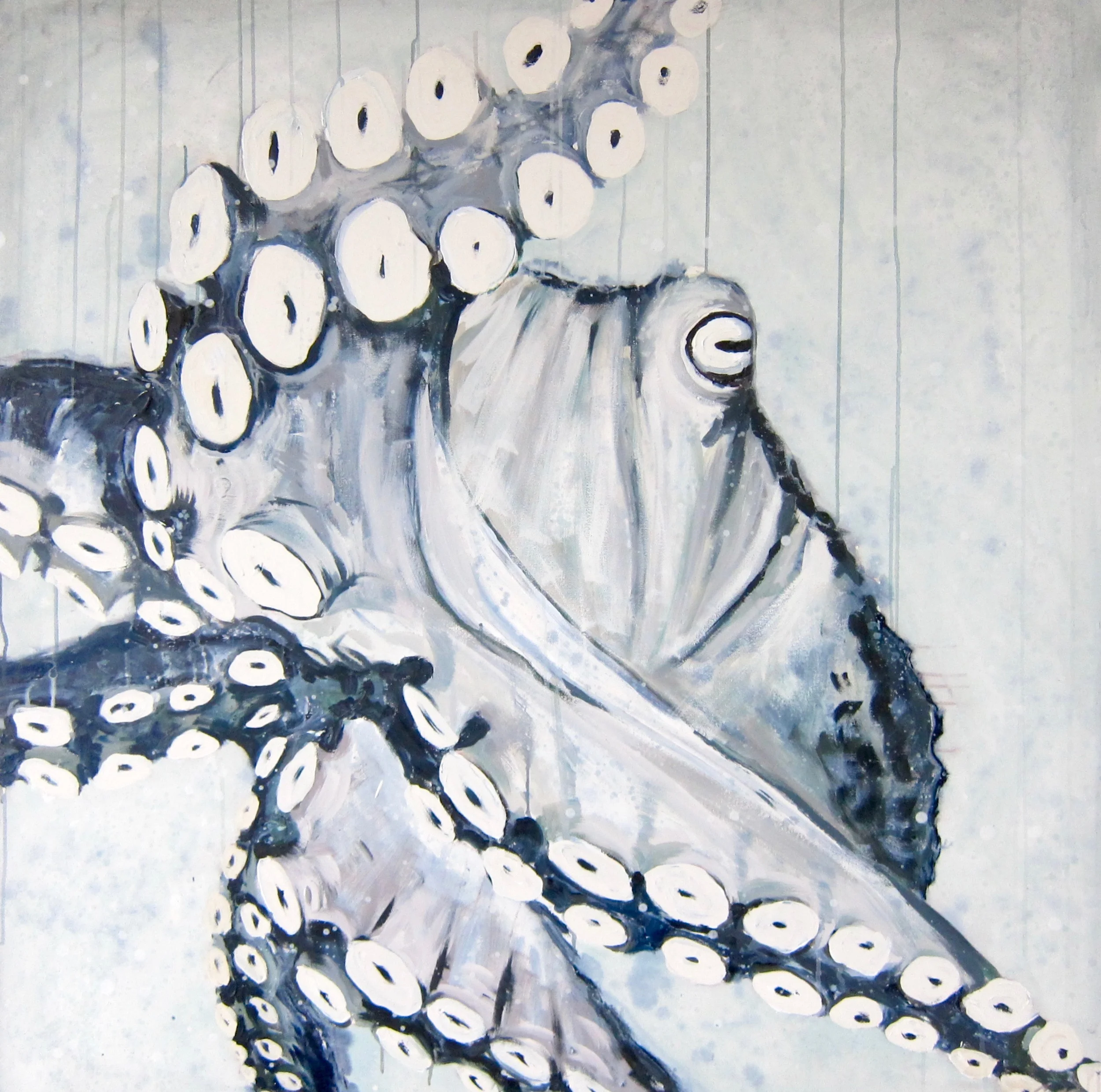 "Deep Sea" 48X48 IN Acrylic on Canvas For Sale $3,800