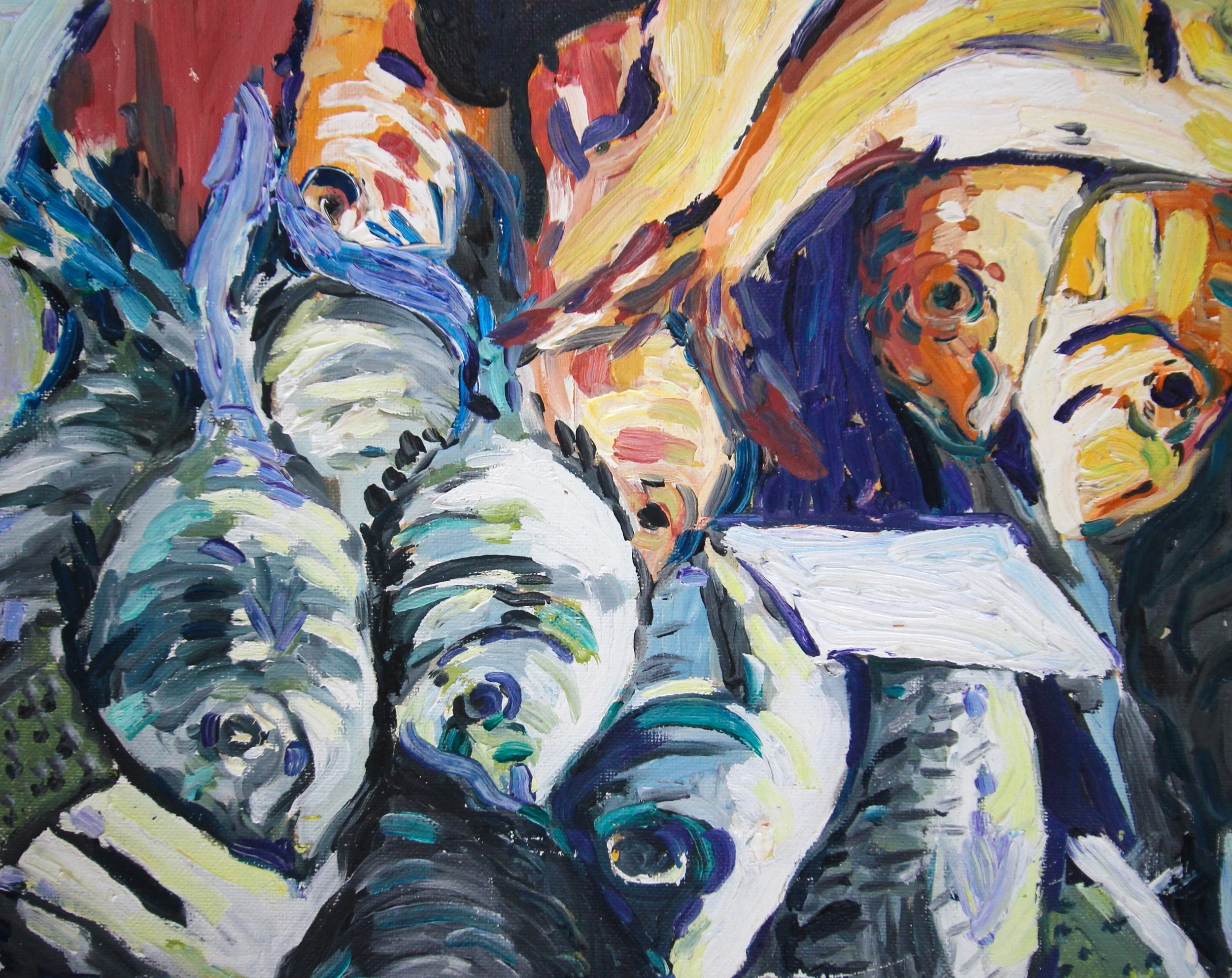 "Barcelona Fish Market" 11X14 IN Oil on Canvas FOR SALE $550