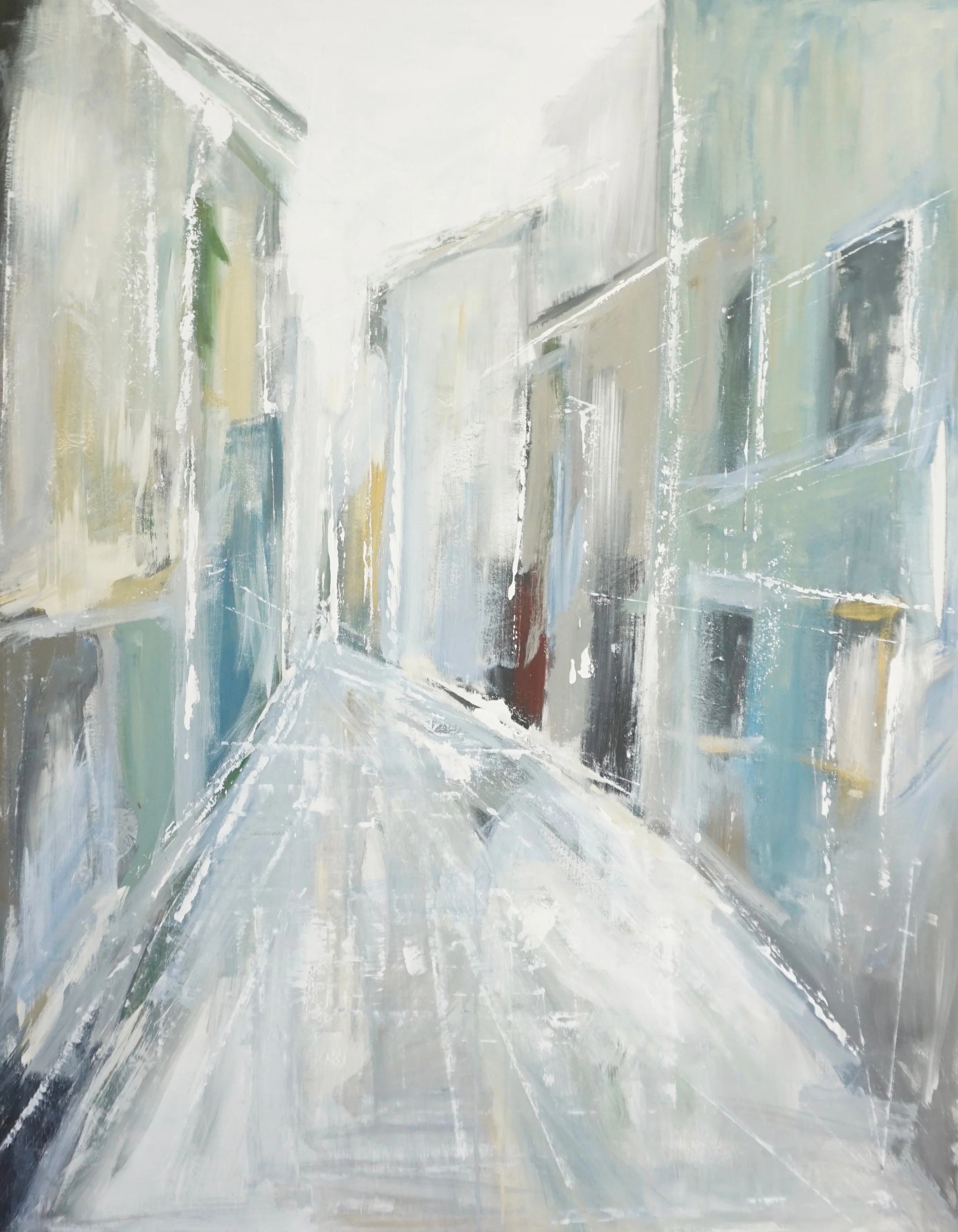 "Barcelona" 60X48 IN Acrylic & Oil on Canvas FOR SALE $4,200