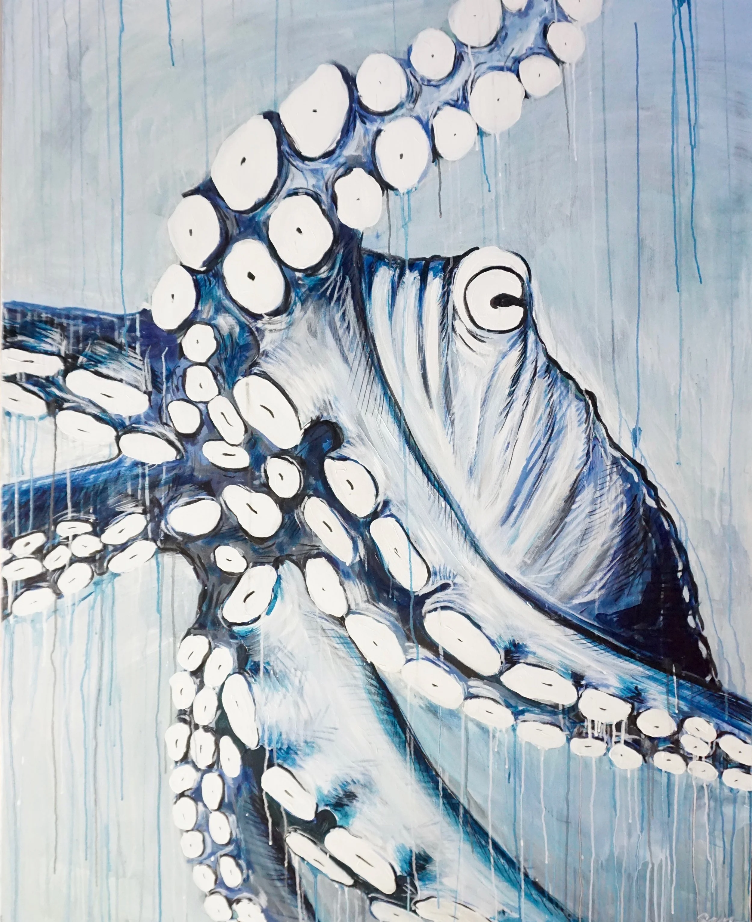 "Blue" 60X48IN Acrylic on Canvas SOLD