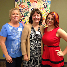 Jacque Alejos, Facilities Analyst; Lois Standring, Chief Business Office; and Jacque Eischens, Finance Team Lead