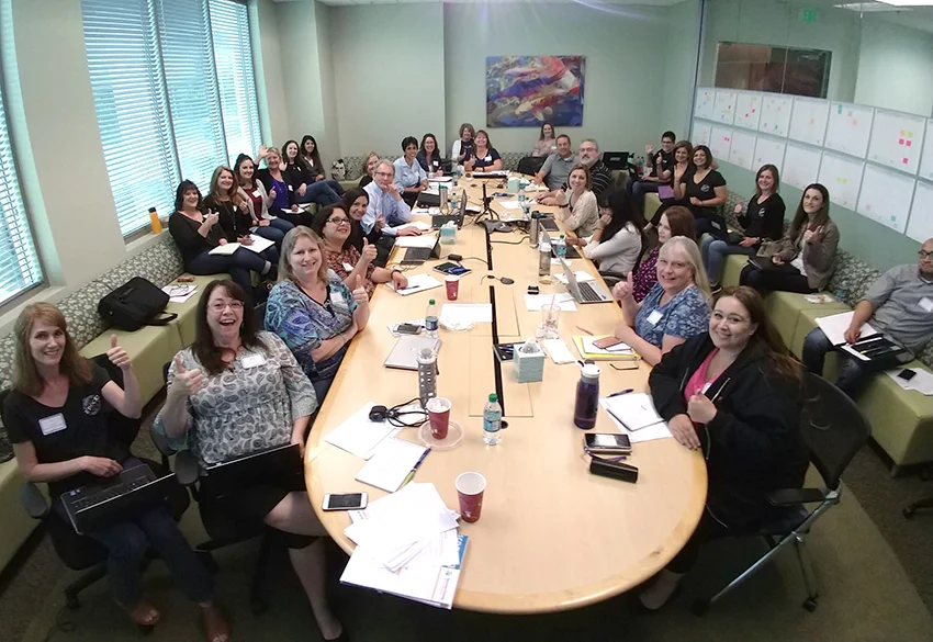 Pictured Above: A fun moment before the lunch break.