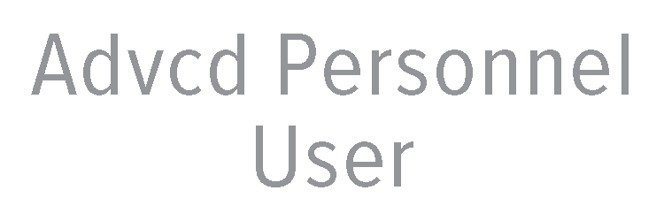 Advanced Personnel User