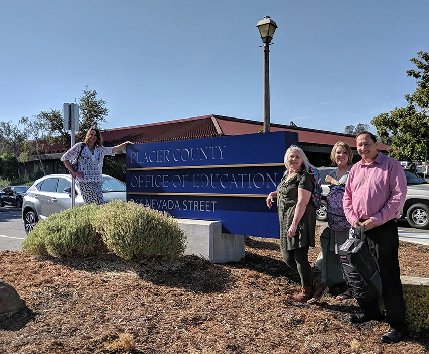 JR Kenney, Software Developer Tech Lead; Laura Ralph, Staff Secretary III, Placer COE; Lora Sutherland, Software Support Analyst; and Michael Lombardo, Executive Director, Prevention Support and Services at Placer COE.