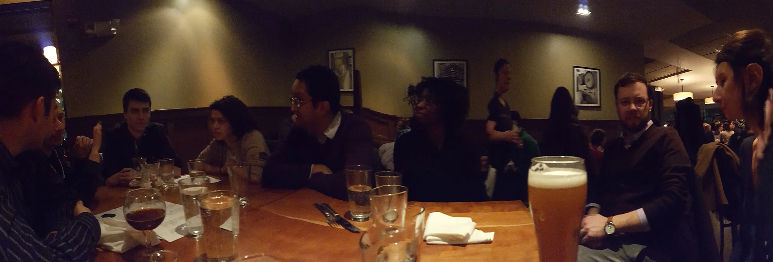 Mateo is testing out the panorama function on his phone with dubious results...