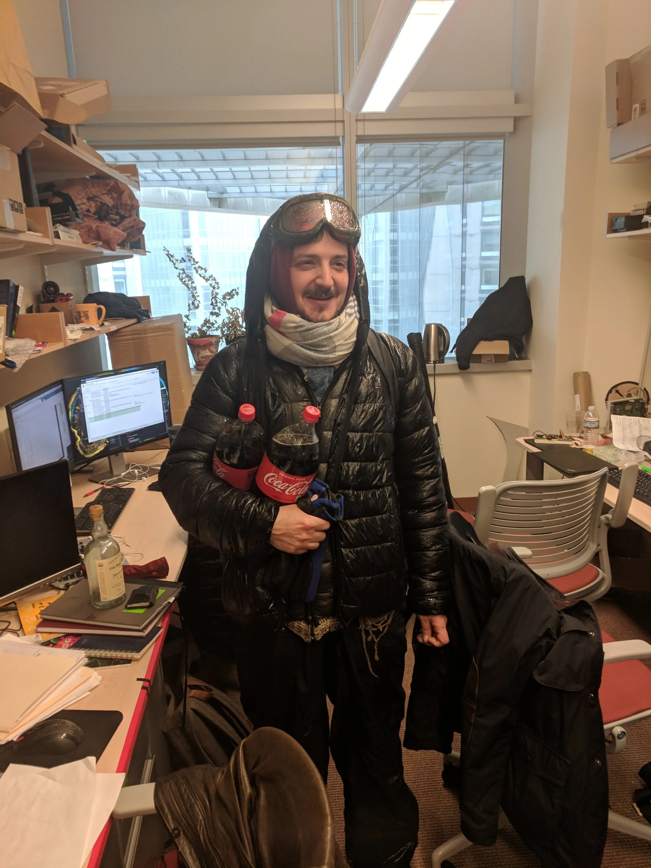 Mateo takes snowstorms very seriously.