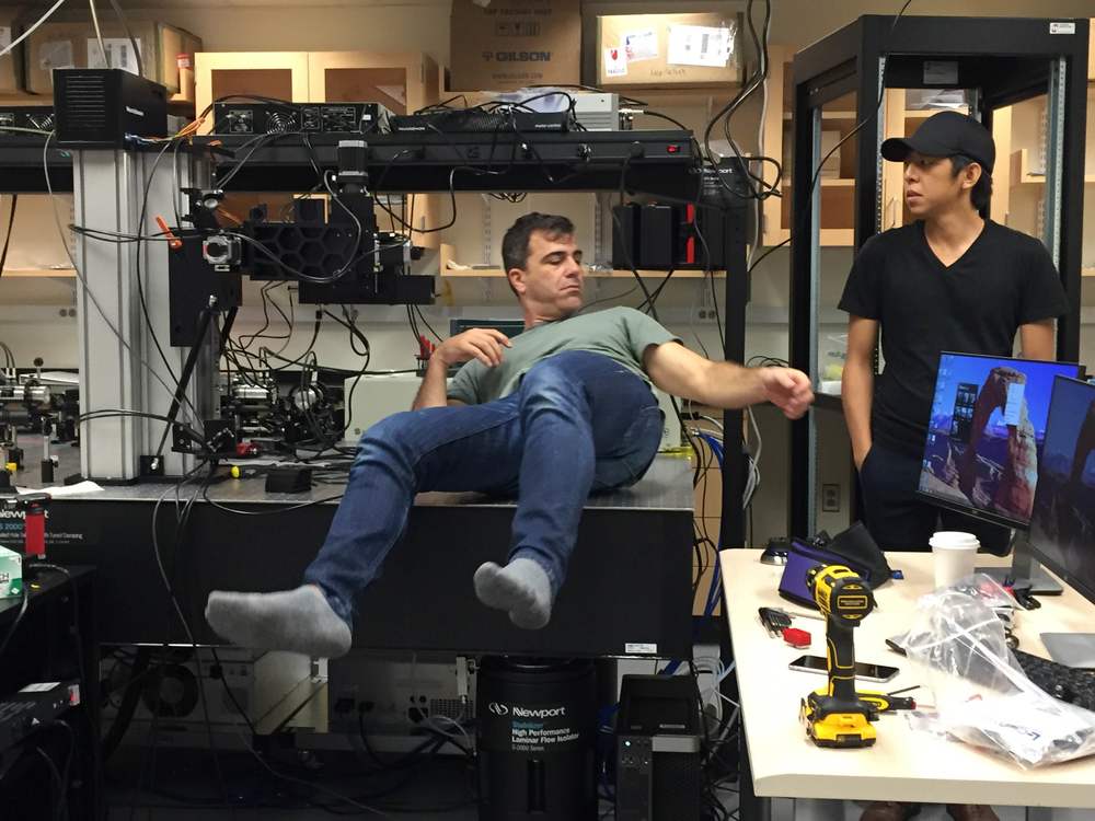 Josh and Adrian from Neurolabware working hard.