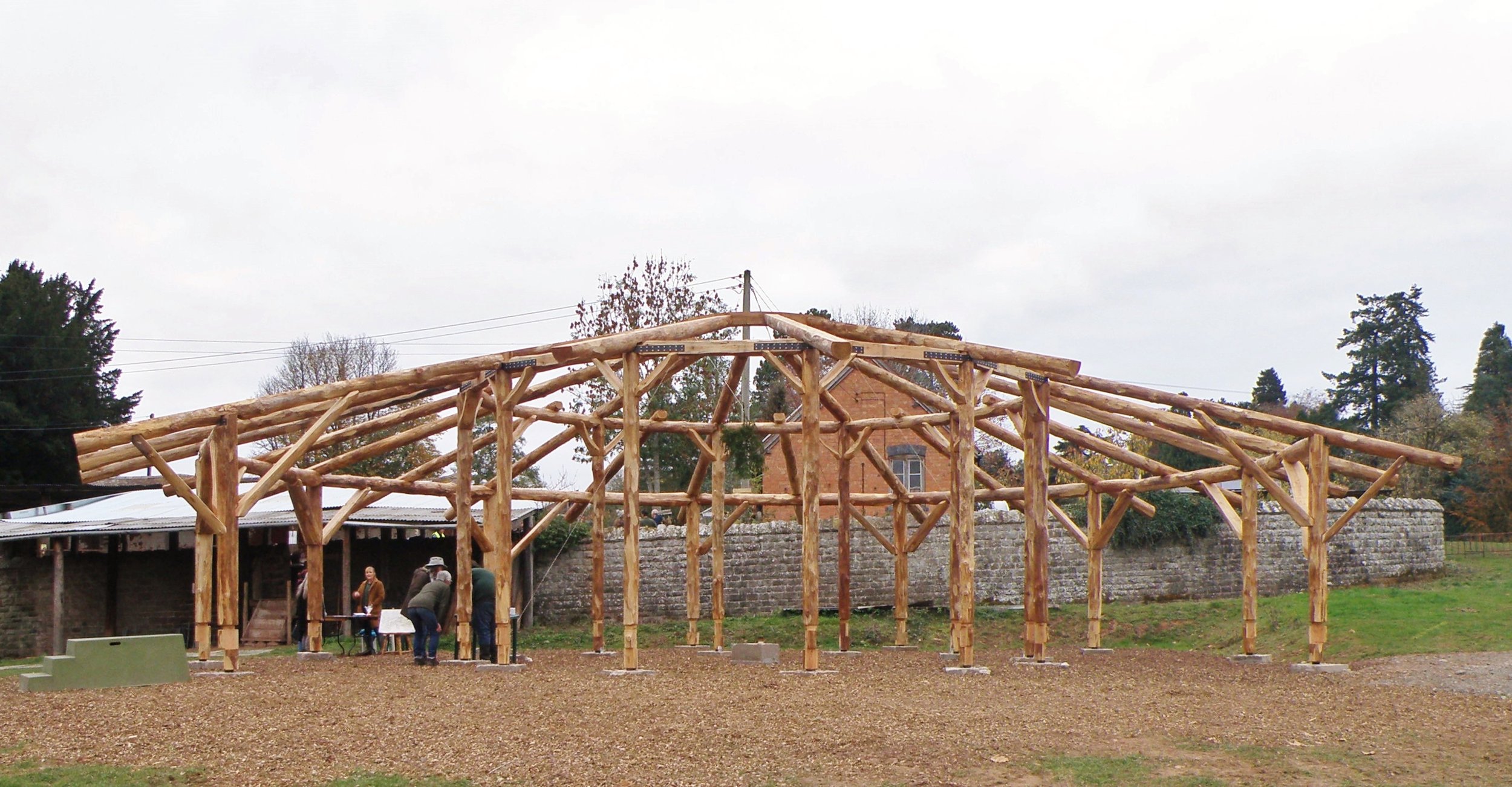 longlands farm timber frame roundhouse larch green woodworking bristol carpentry uk.JPG