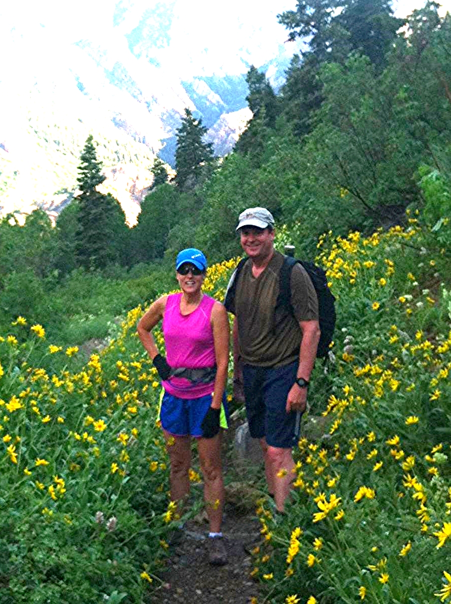 Hiking with my husband in Park City, Utah