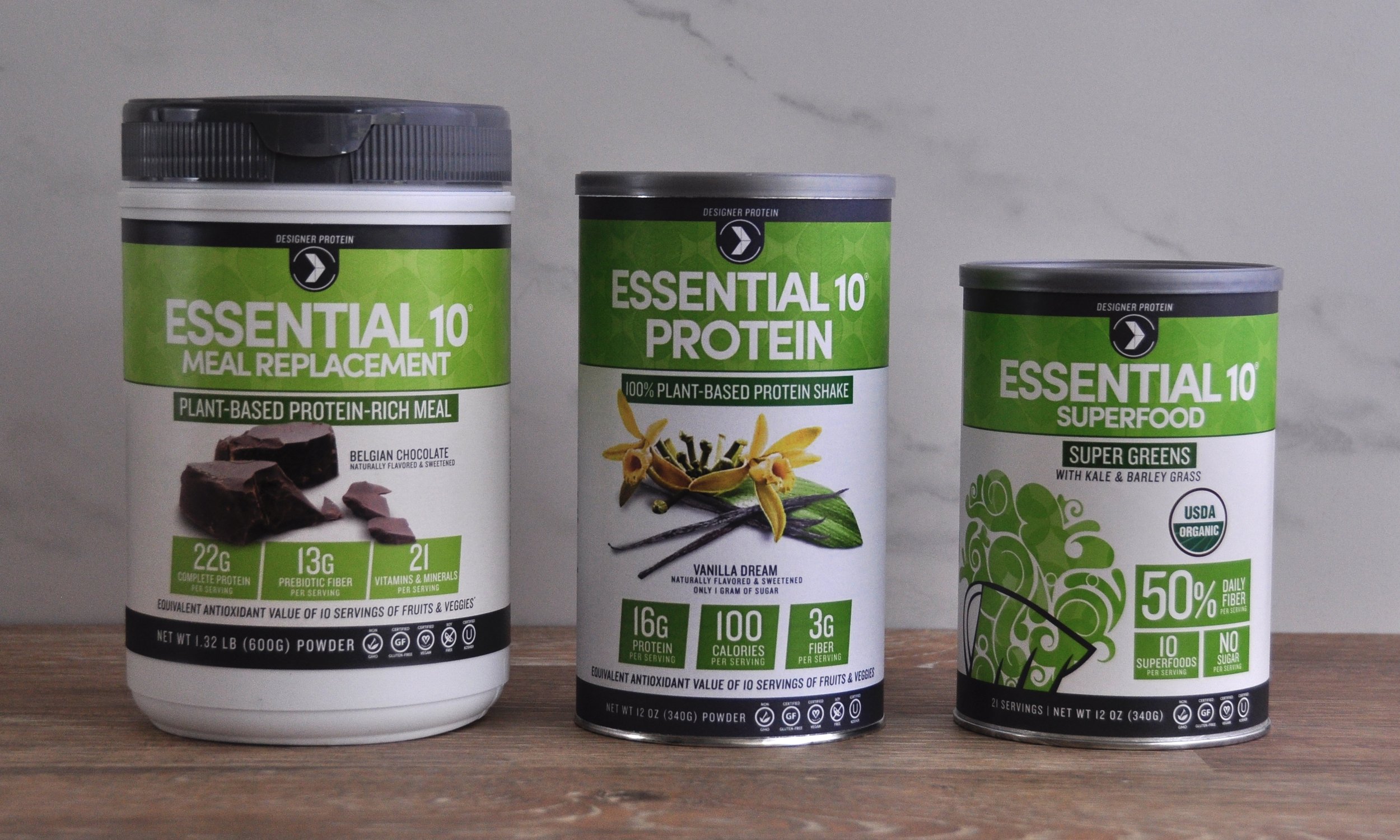 Essential 10 family - collaborated on front panel design, in charge of designing back and nutritional panel layouts.