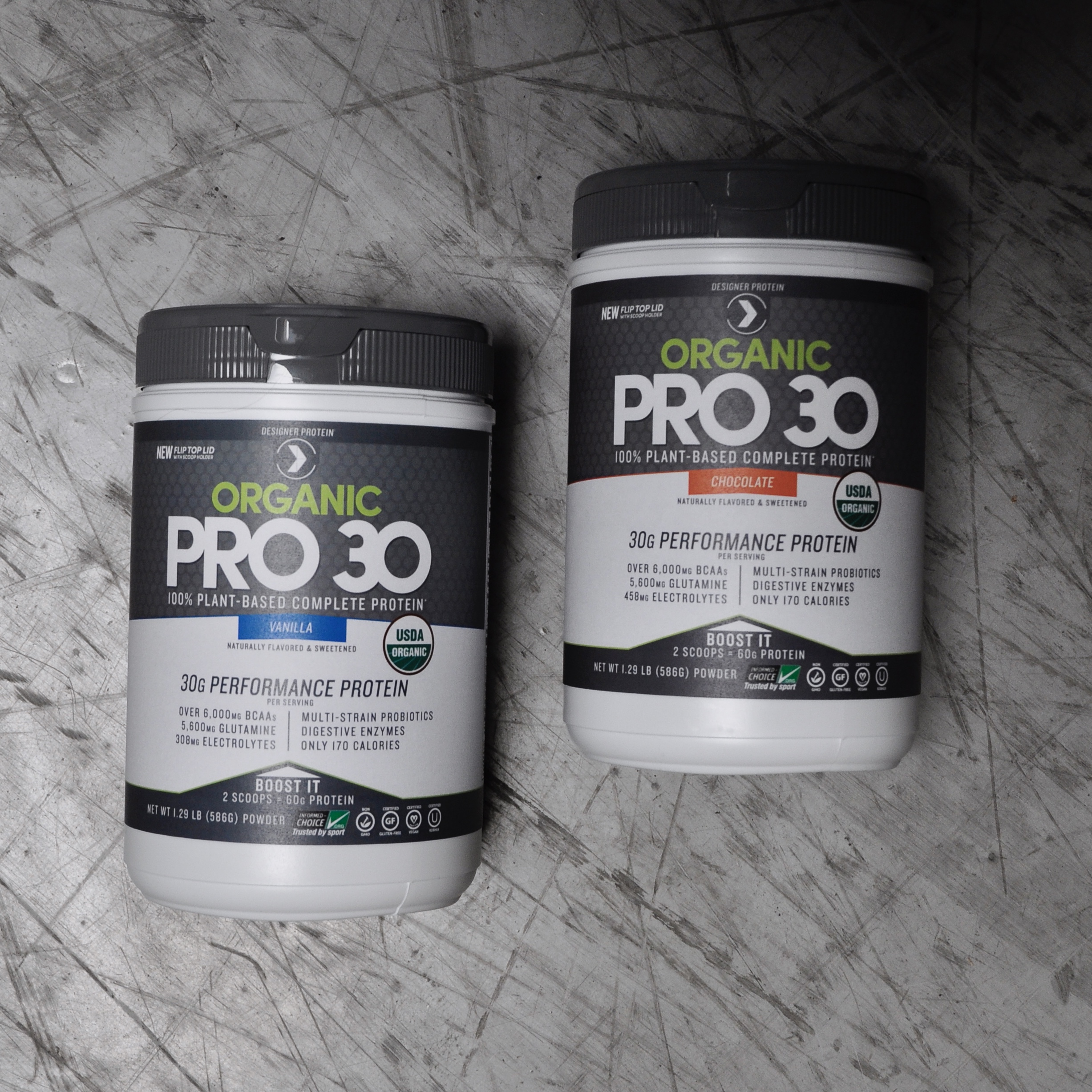 Organic Pro 30 - updated layouts for back and nutritional panels. 