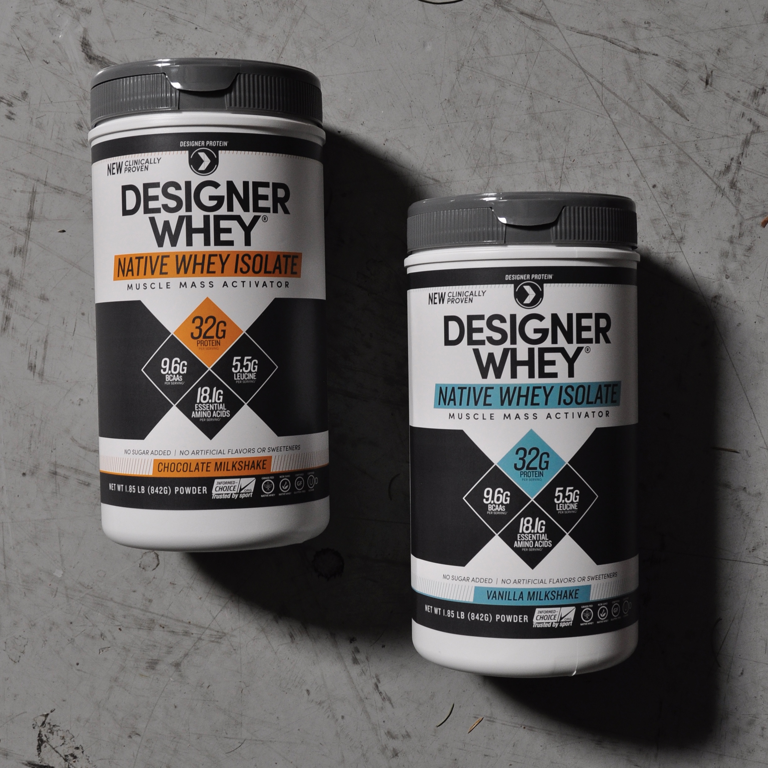 Designer Whey Native Whey Isolate - collaborated on overall label design, developed graphs on back panel. 