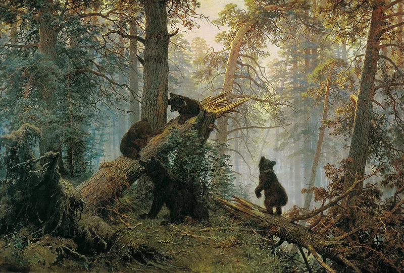 "Morning in Pine Forest"