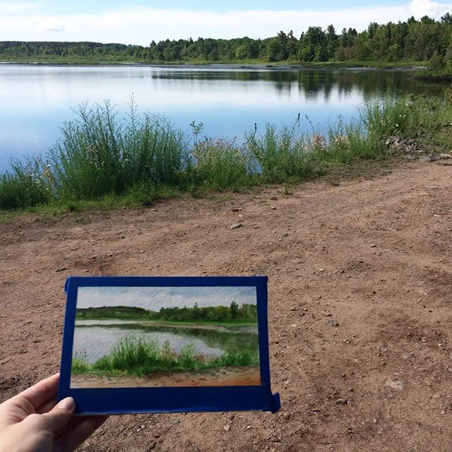 Painting in "Da U.P.". Fishing and painting this week in this lovely place. #painting #watercolor #daup #theupperpeninsula #michigan #landscape