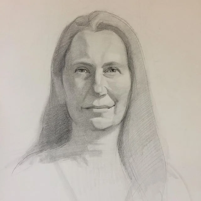 Today's sketch from life. #bixbypainters #bixbylibrary #vergennes #vtartist #portait #drawing