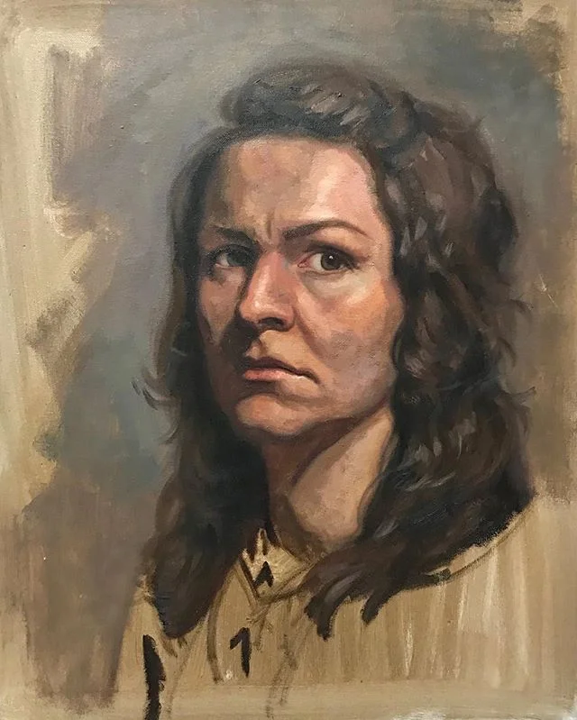 TBT: a few years ago I made an attempt at a self-portrait. This is the super rough product of that attempt. I think it’s time to try again, and to be a little kinder to myself 😂 #artistconcentrationface
